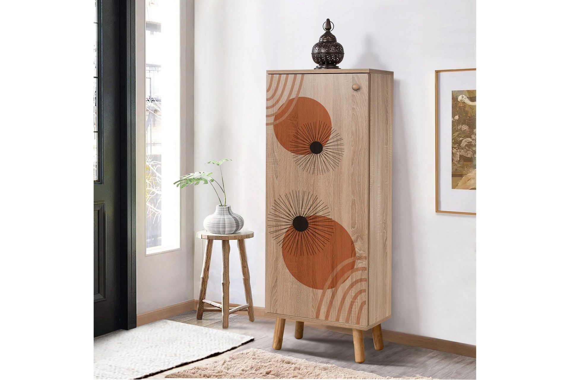 gelsgan skoskåp 50 cm - ljusbrun