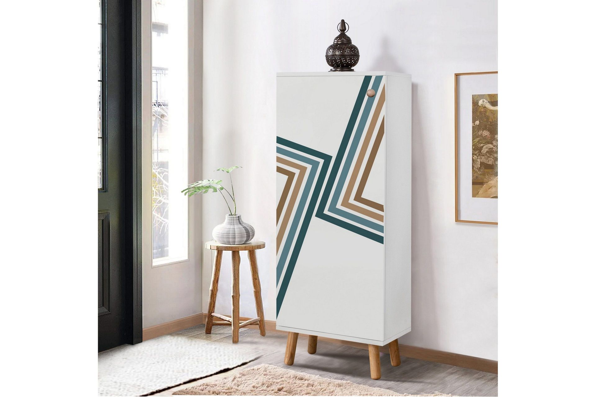 Gelsgan Skosk&aring;p 50 cm - Vit/Bl&aring;