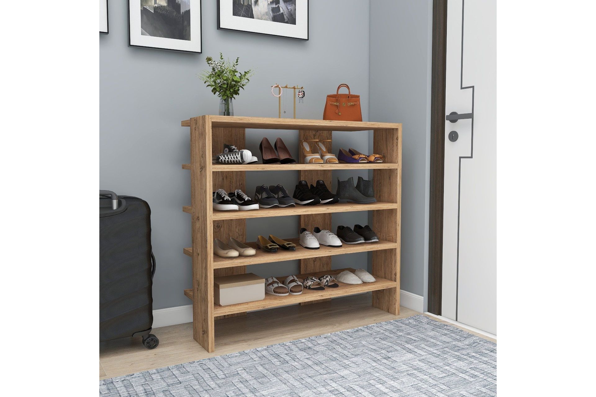 sargel skoskåp 75,6 cm - brun