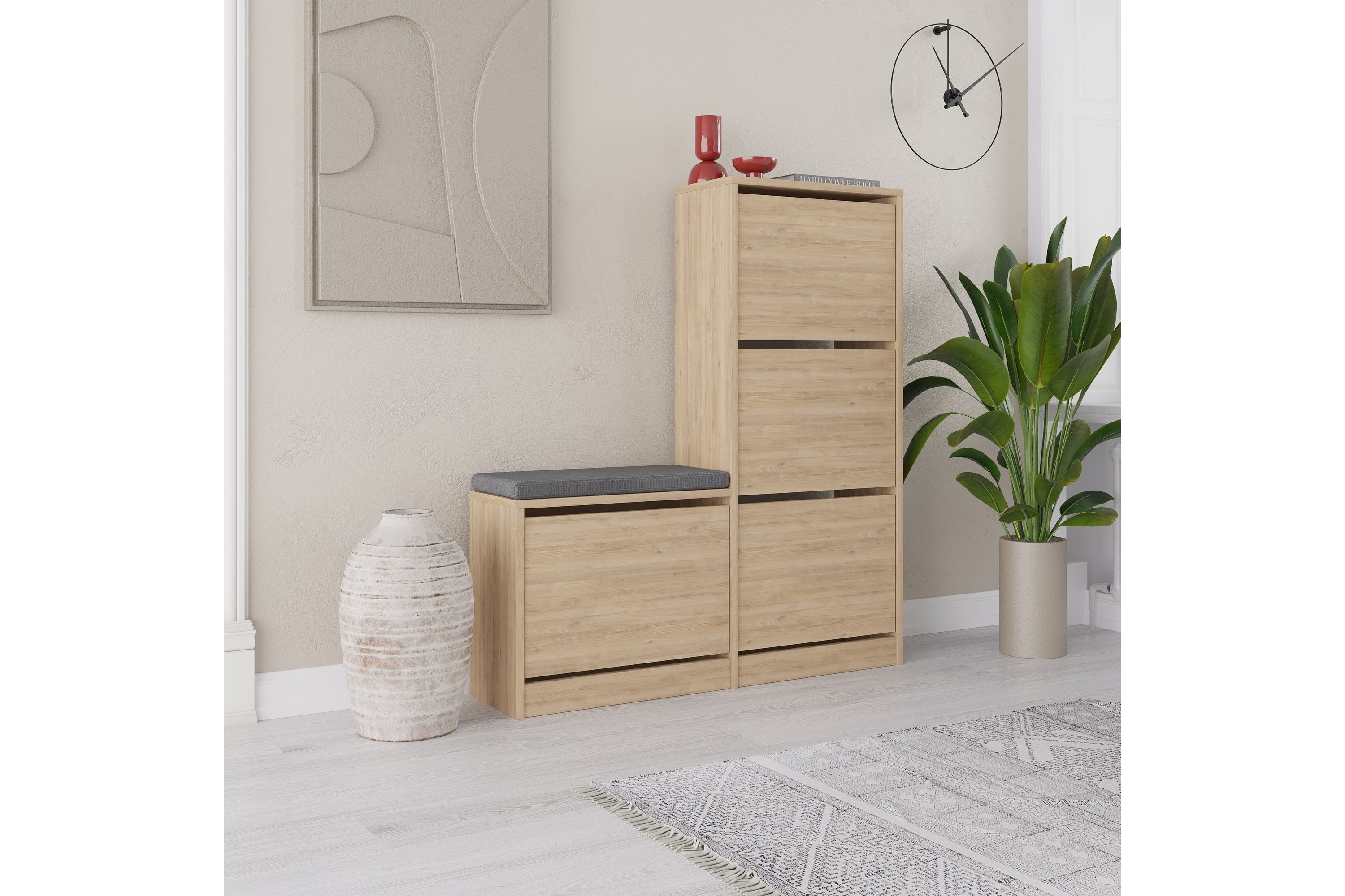 skoskåp dude 105 cm - ek