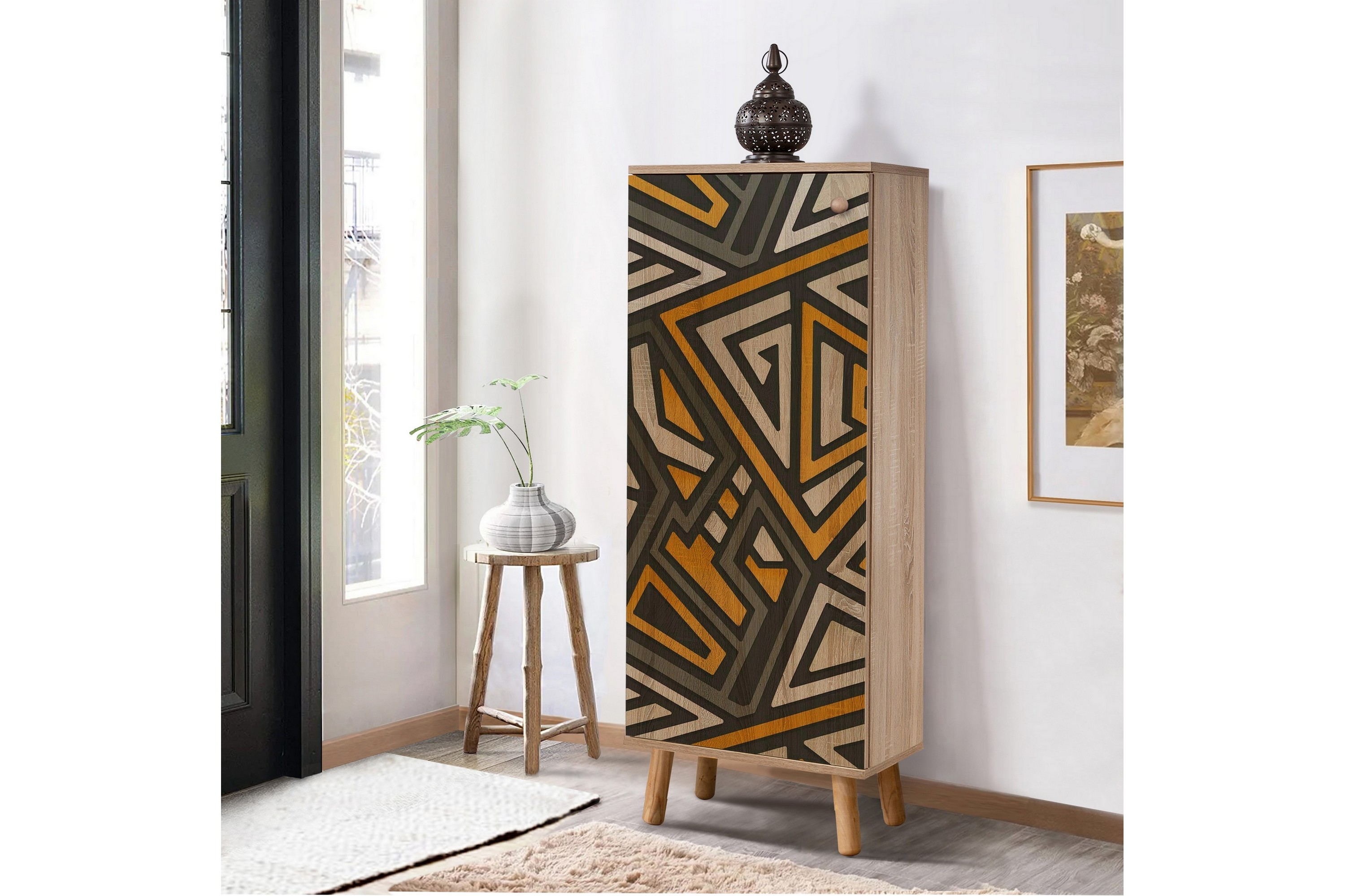 skoskåp igrario 50 cm - gul