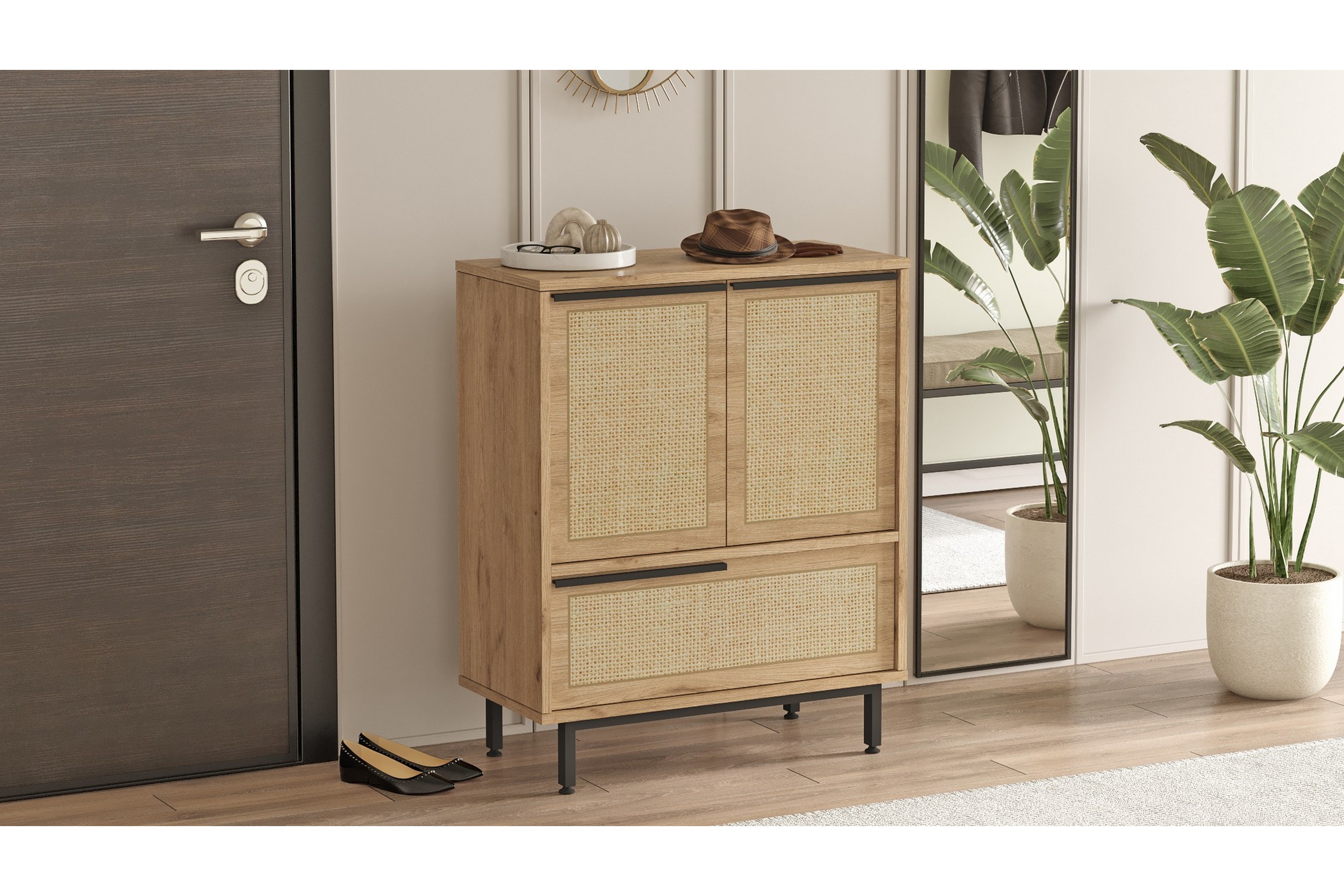 skoskåp liyakat 74,8 cm - ek