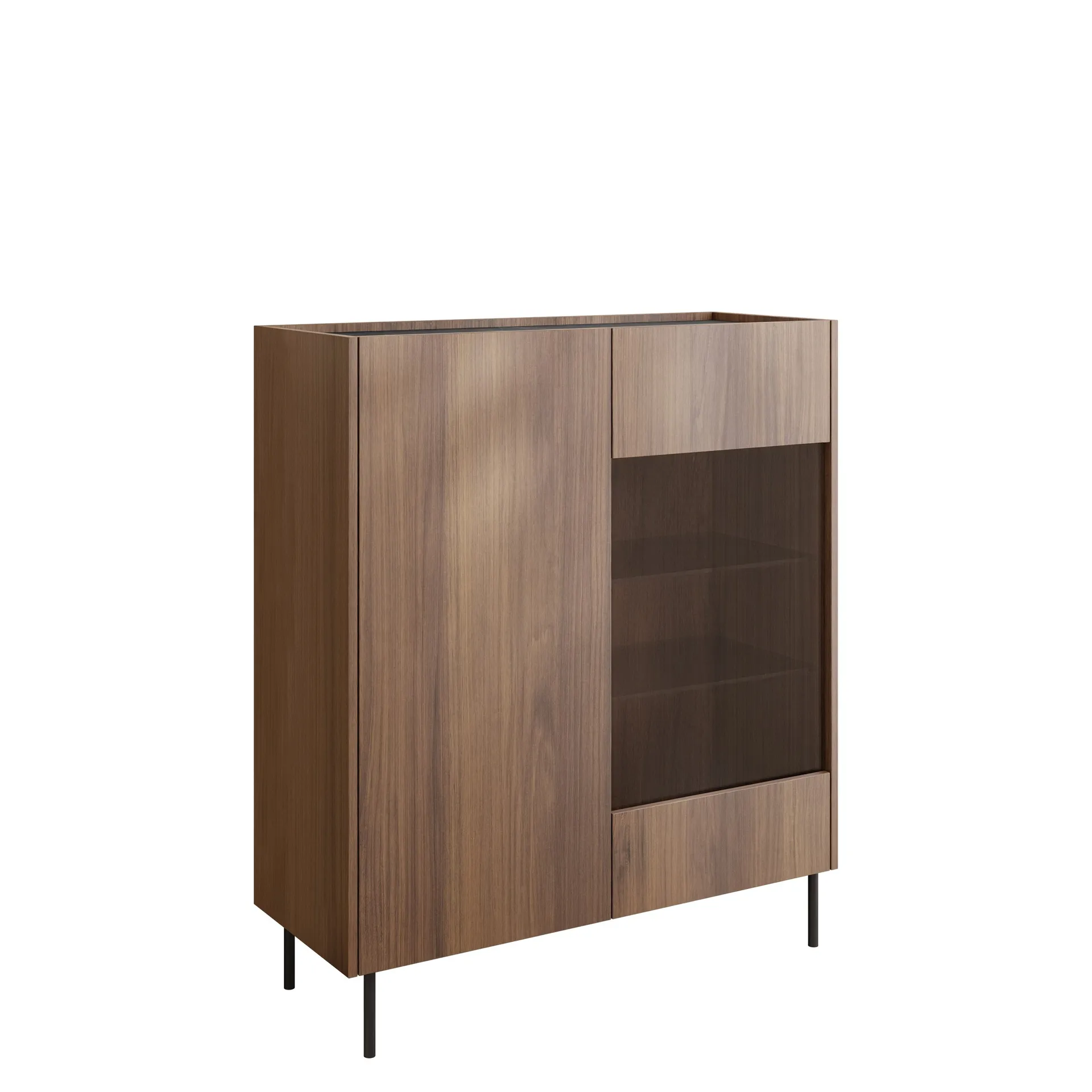 akihito vitrinskåp 97x117 cm - brun