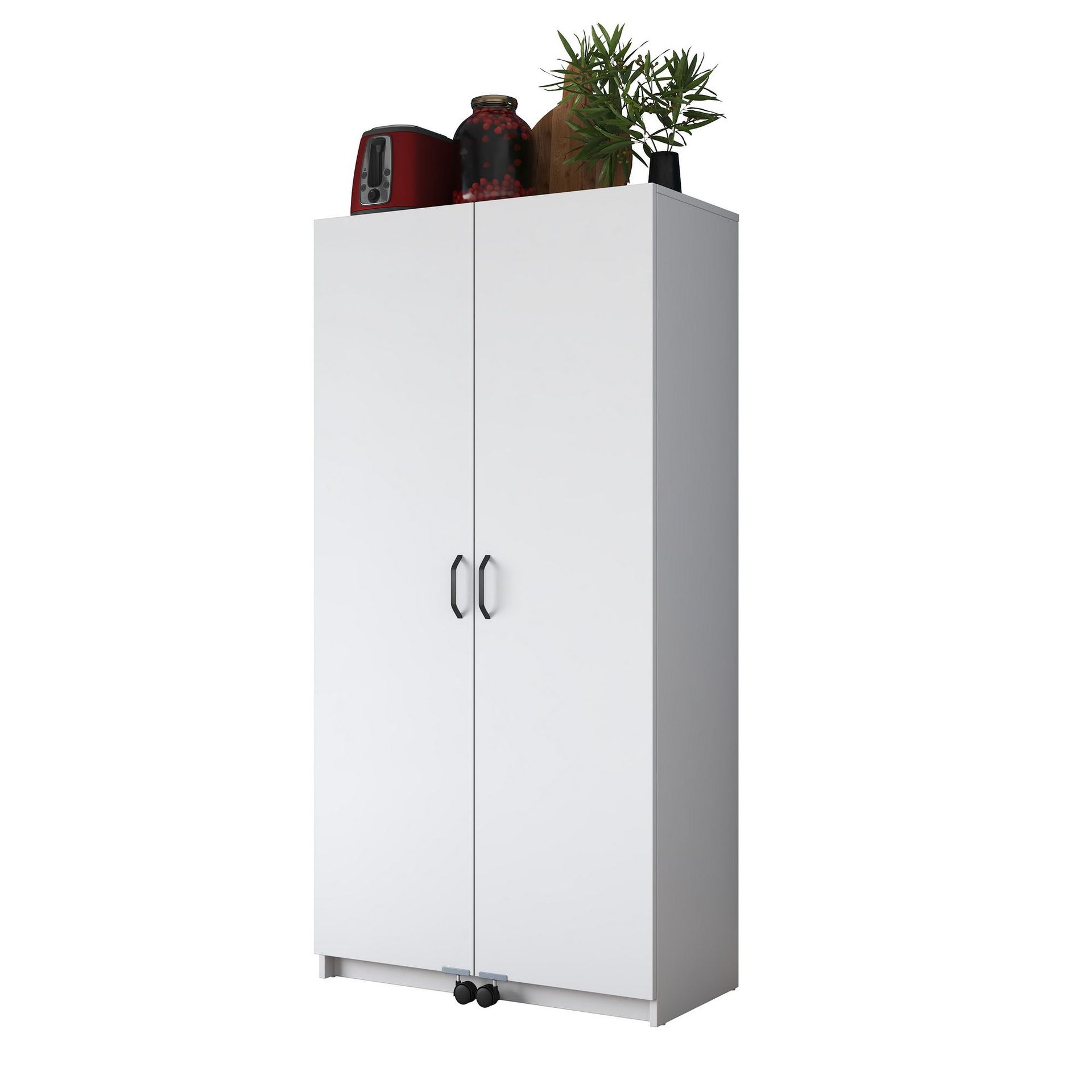 Bralen Multifunktionsskåp 90x180x42 cm - Vit