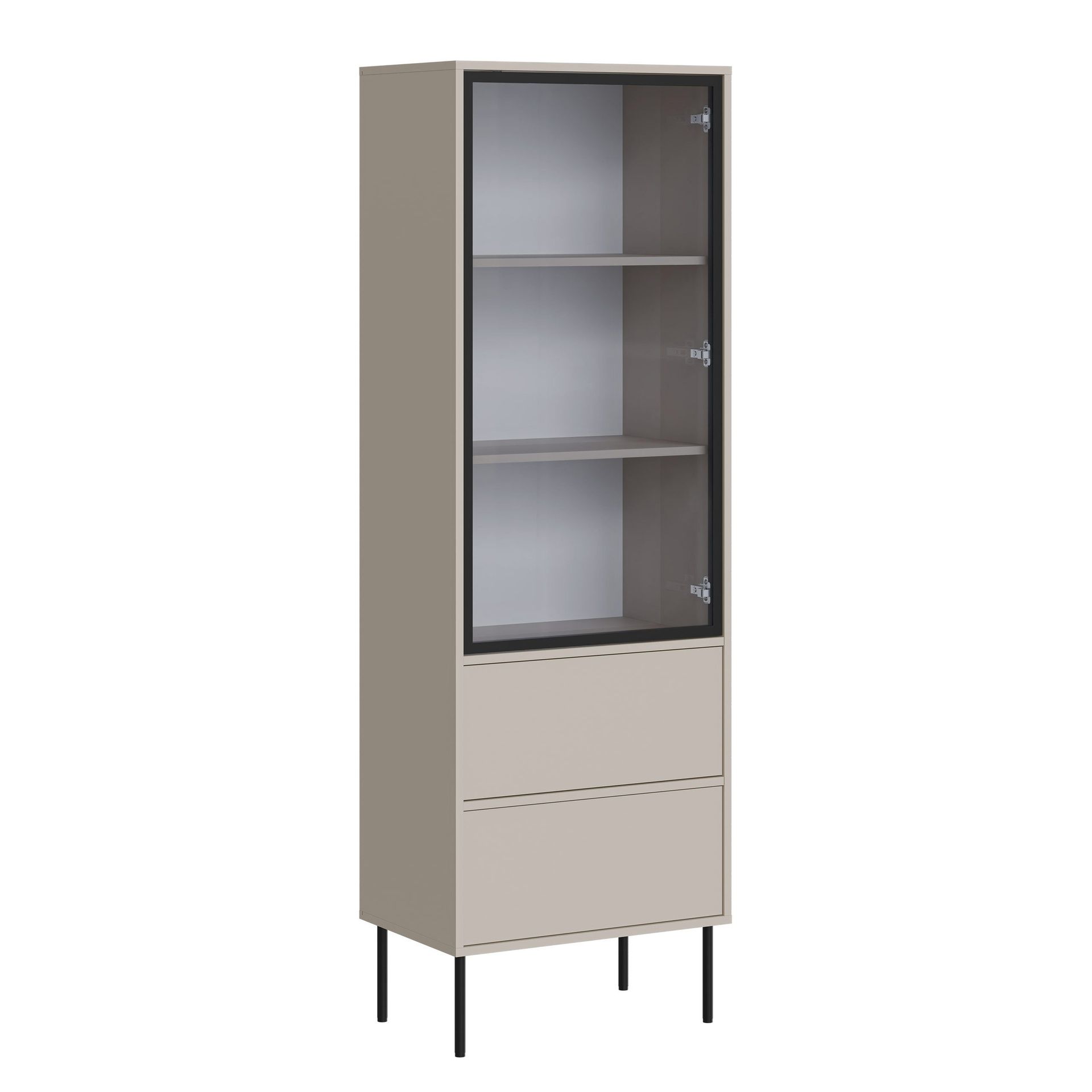Claven Vitrinsk&aring;p 60x185 cm - beige