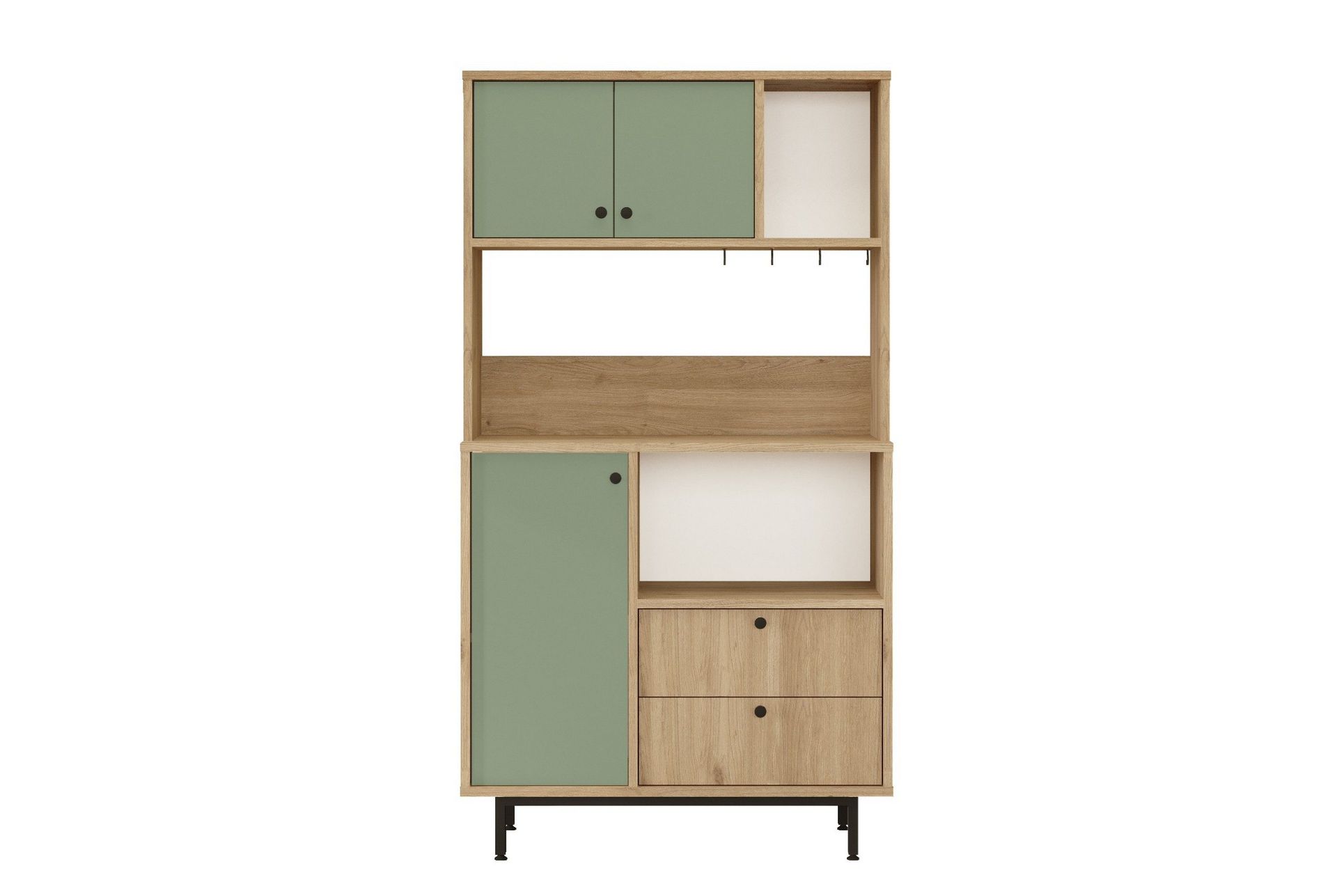 donae highboard - ek/grön