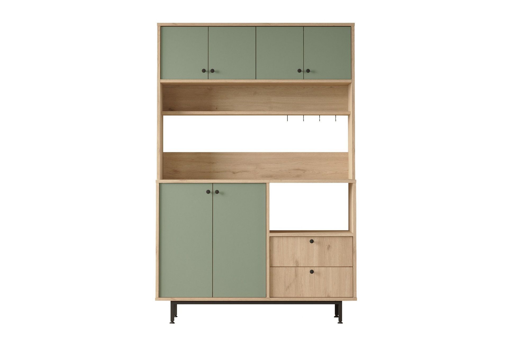 Donae Highboard - Ek/Gr&ouml;n