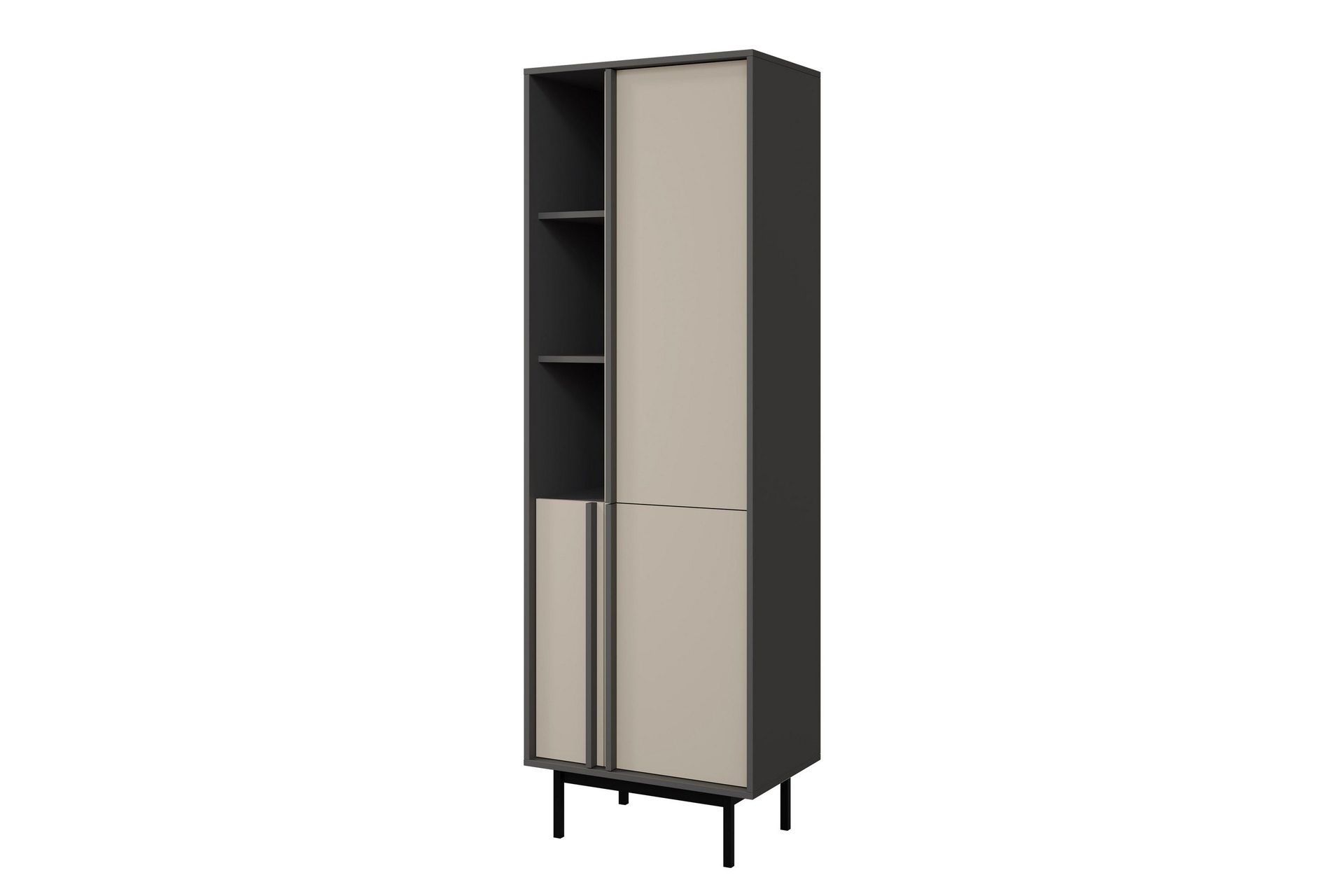 Farshian Highboard - Gr&aring;/Beige