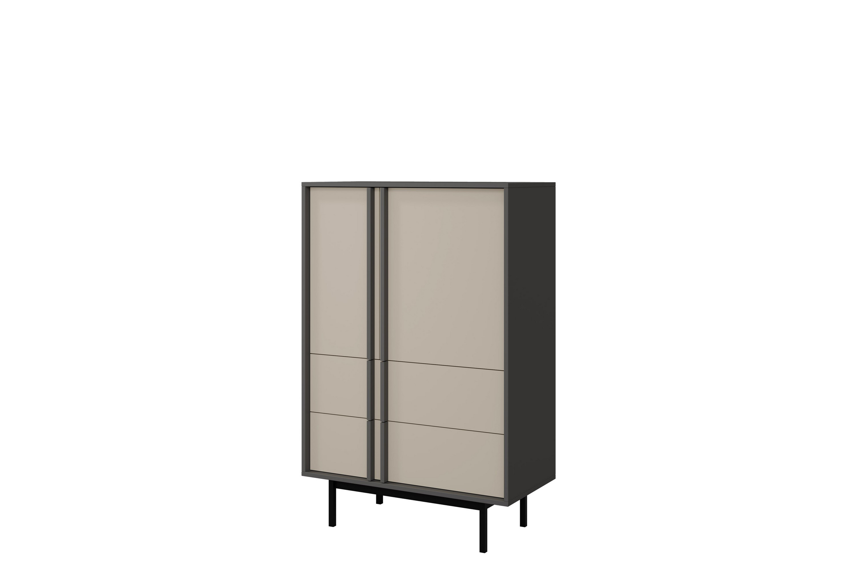farshian highboard - grå/beige