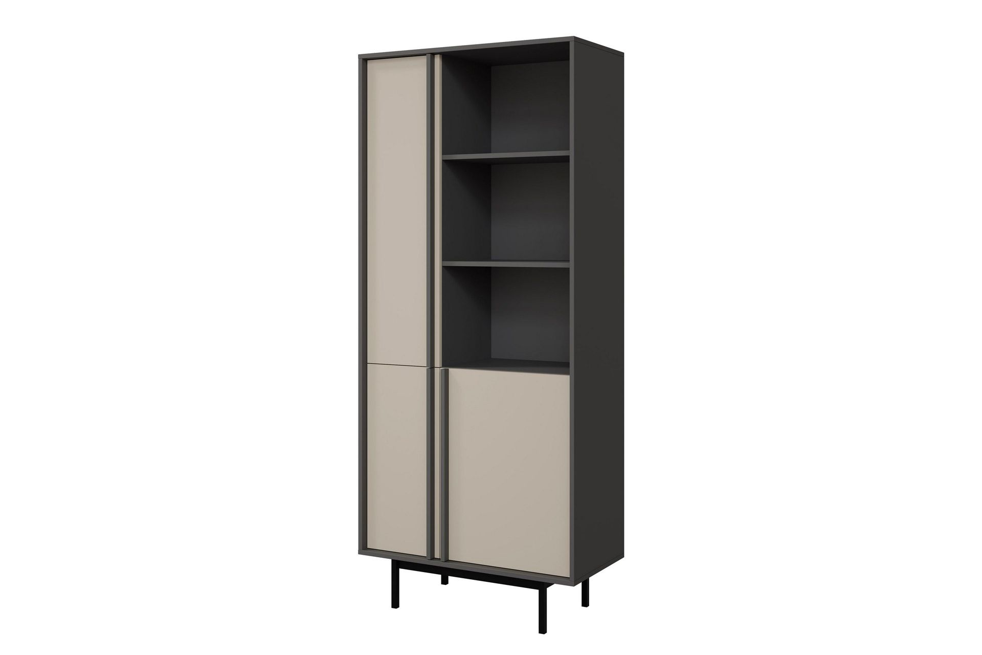 Farshian Highboard - Gr&aring;/Beige