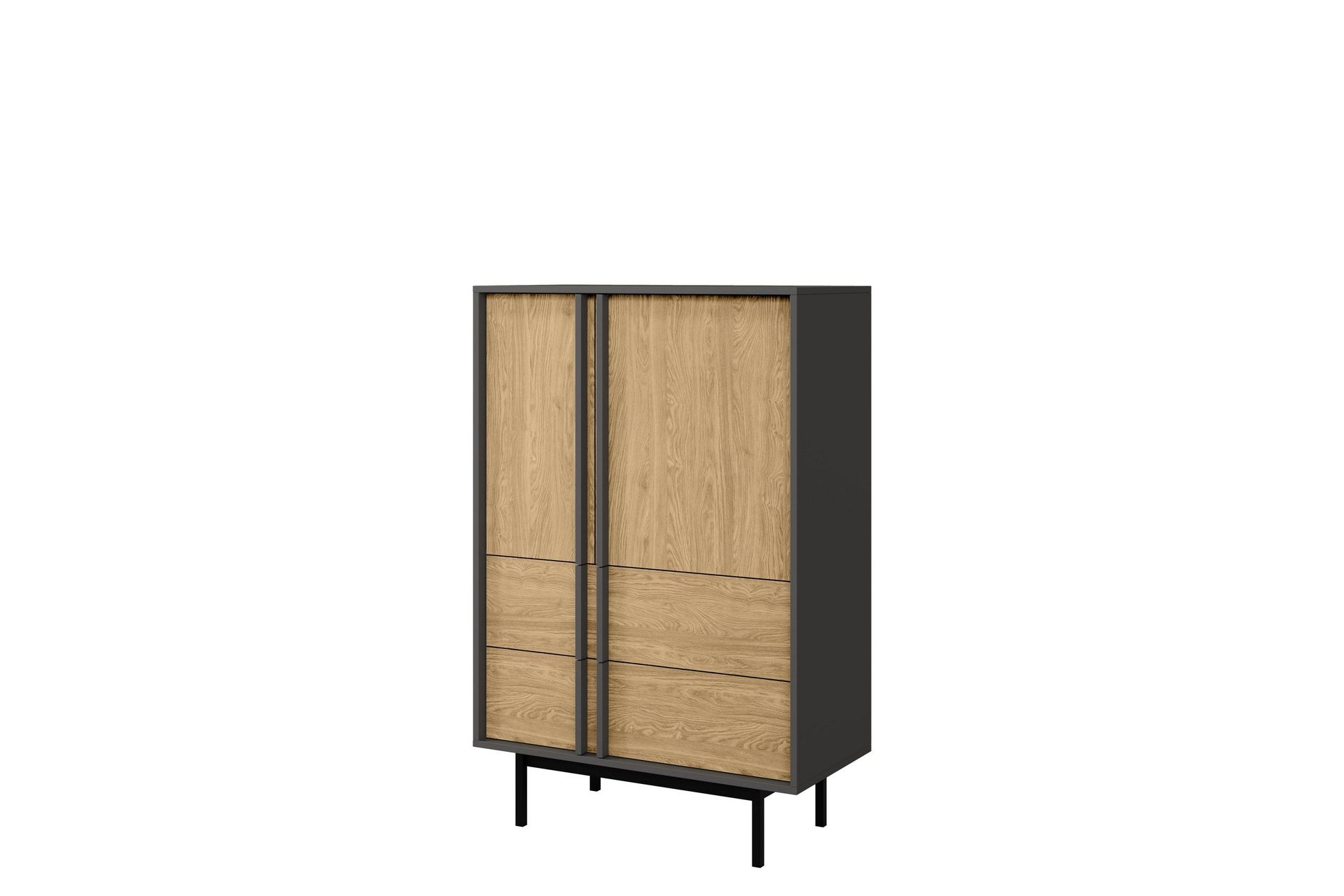 Farshian Highboard - Gr&aring;/Brun