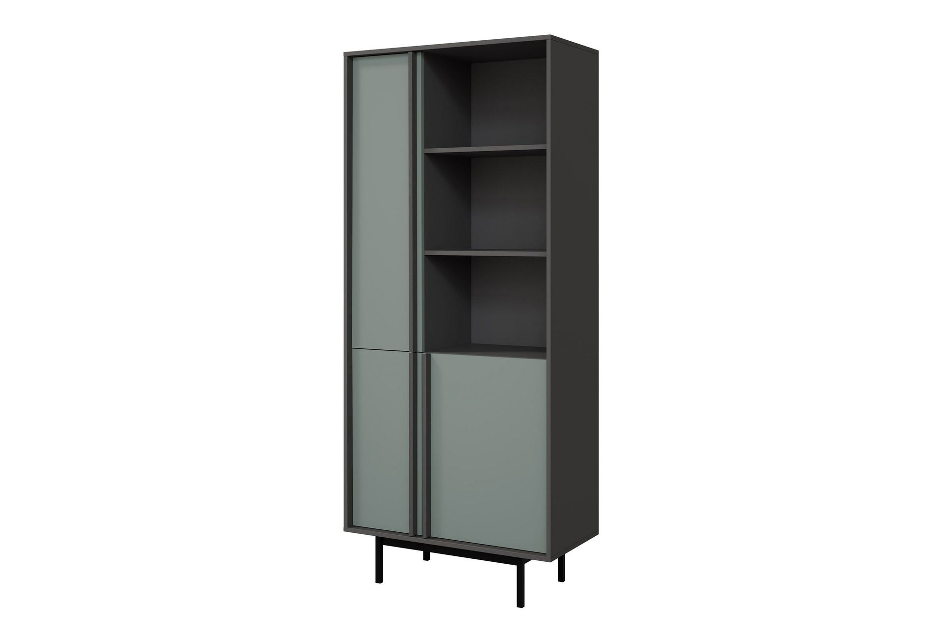 Farshian Highboard - Gr&aring;/Gr&ouml;n