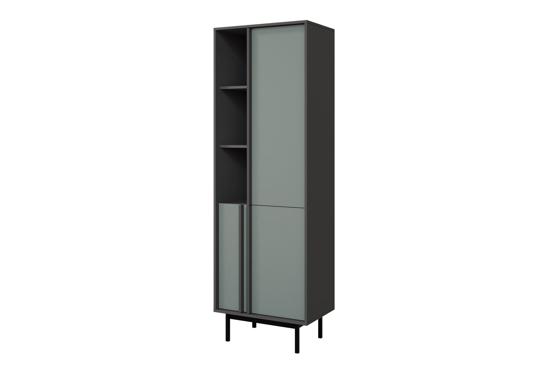 Farshian Highboard - Gr&aring;/Gr&ouml;n