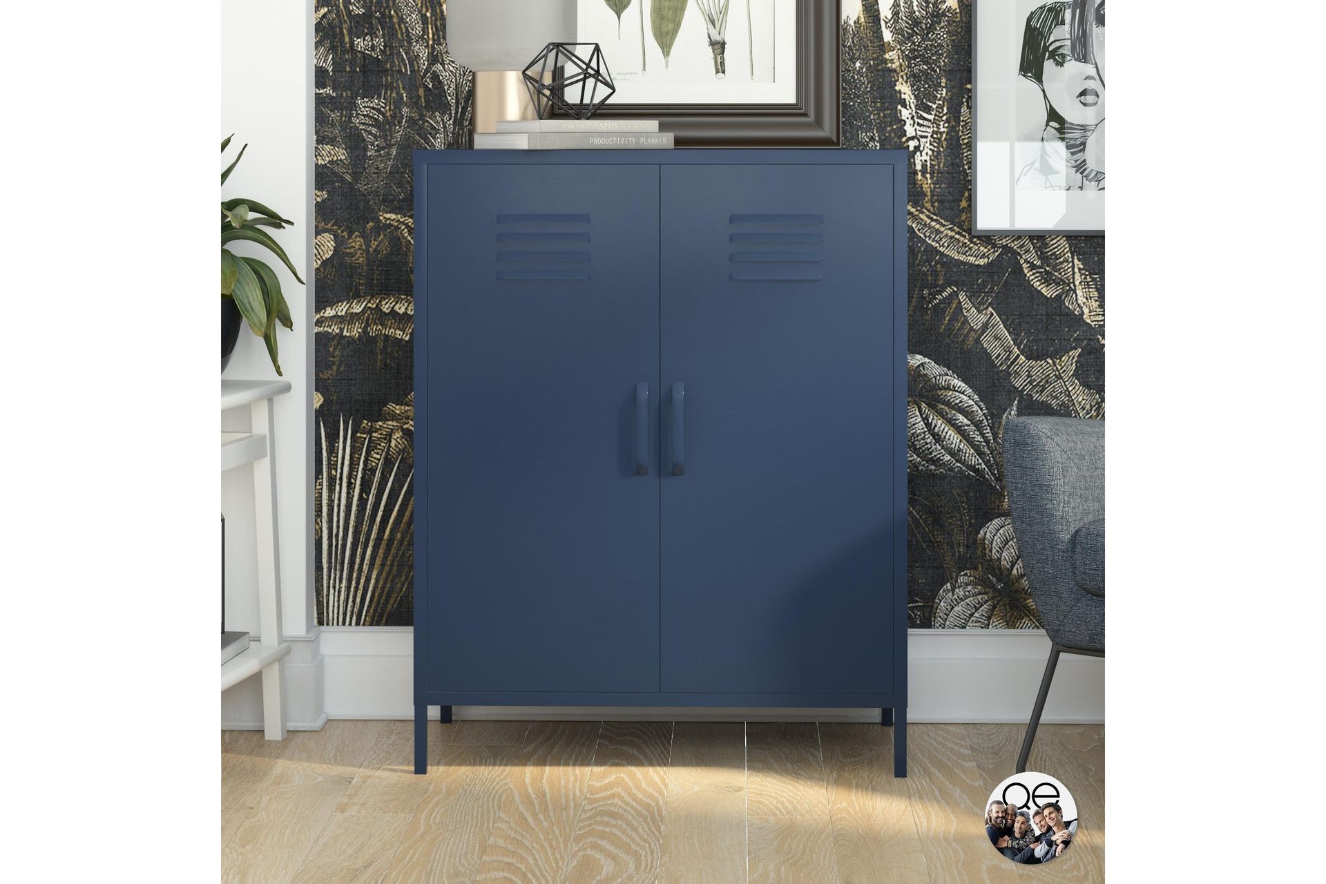 Bradford Highboard M&ouml;rkbl&aring; - Dorel Home