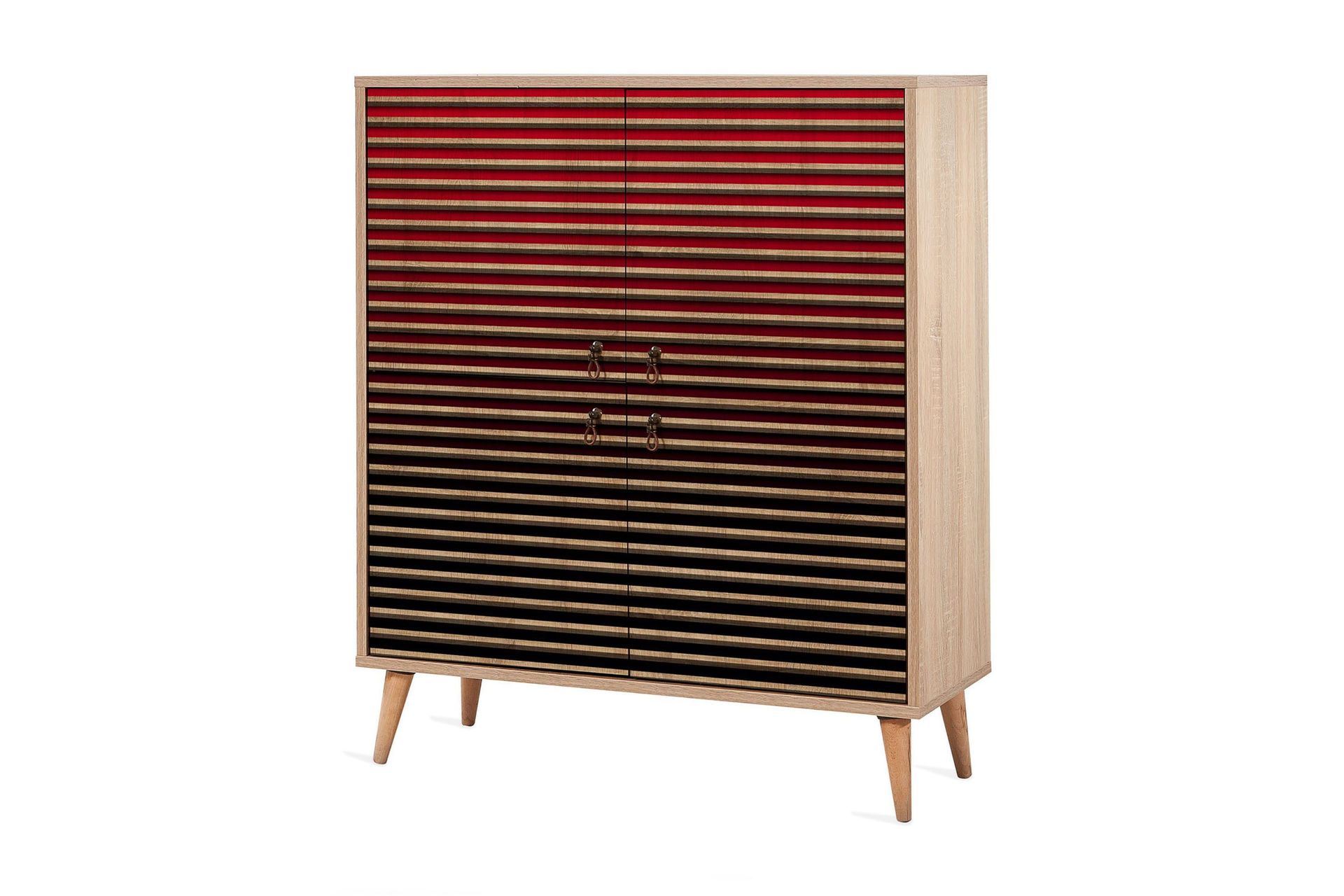 Brokind F&ouml;rvaringssk&aring;p 111 cm - Brun/R&ouml;d