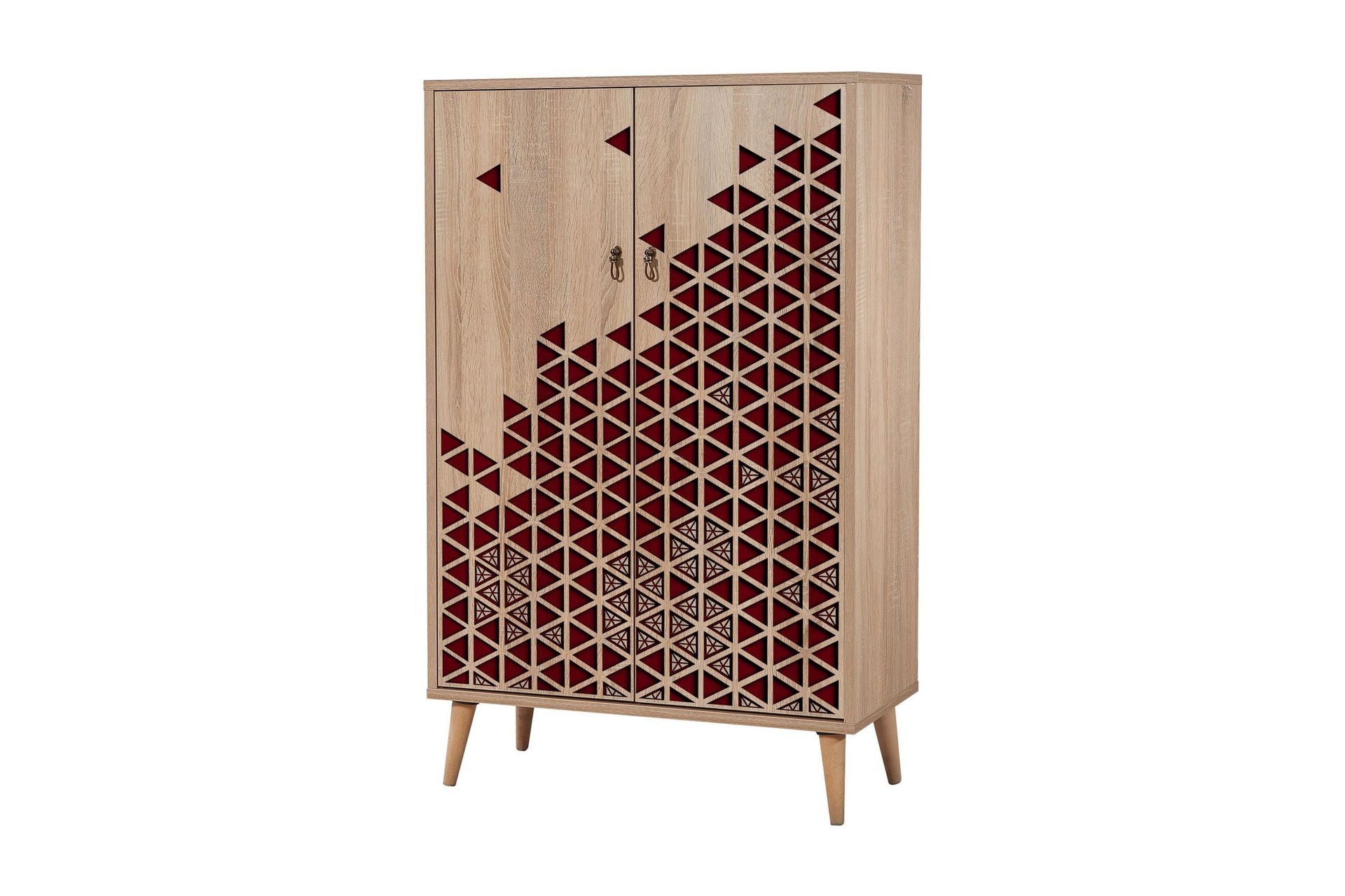 brokind förvaringsskåp 80 cm - brun/röd