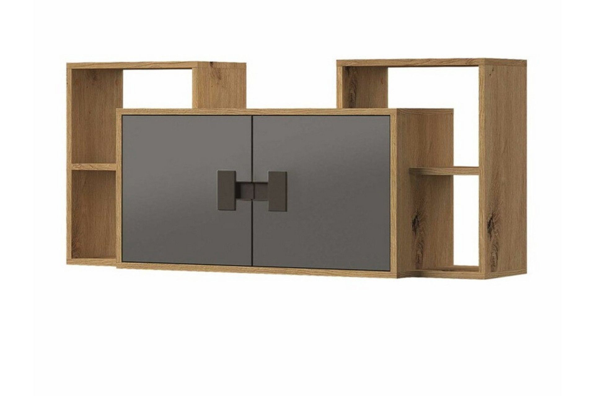 Castlebay Highboard Grey High Gloss -