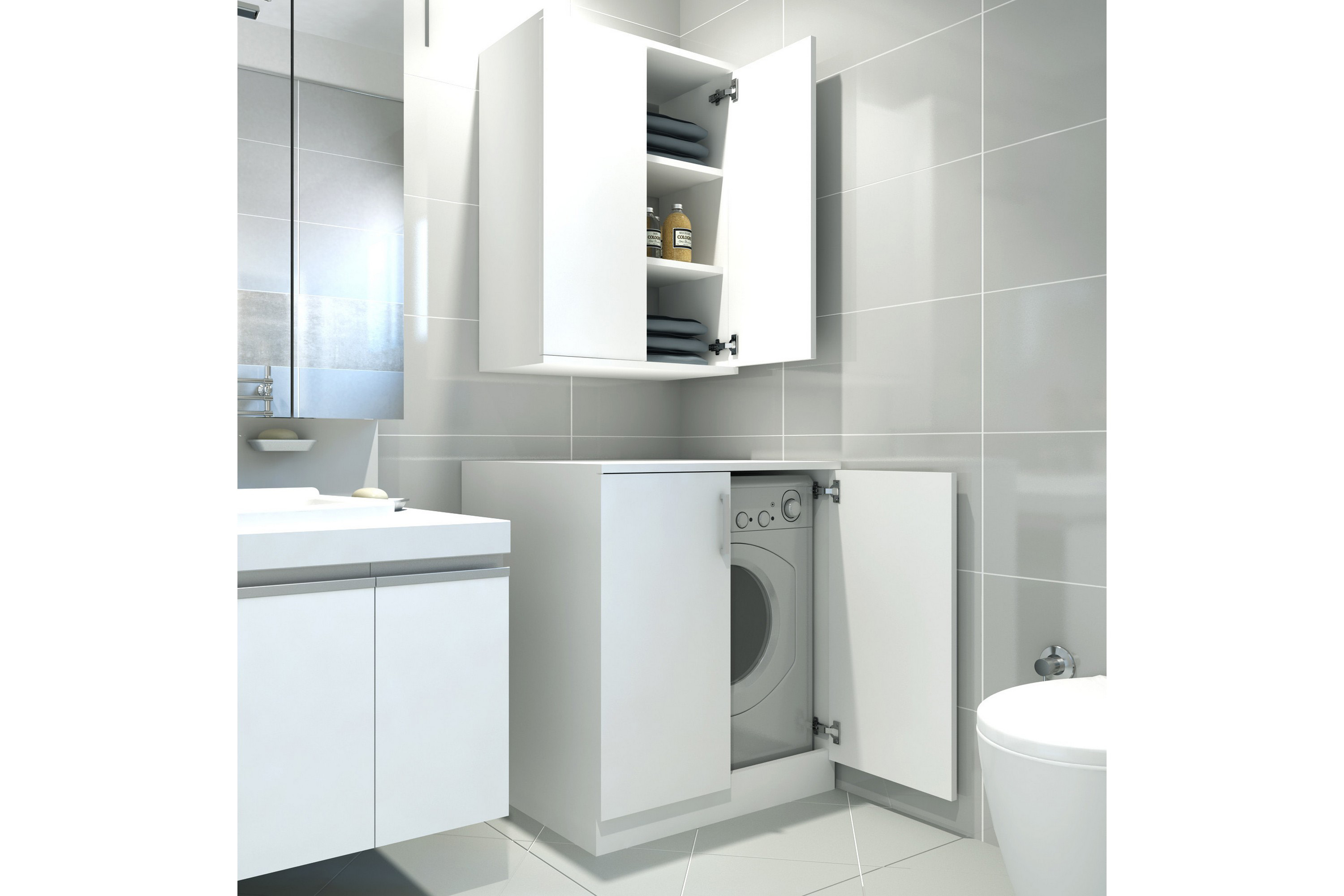 förvaring pangler tvättstuga - vit