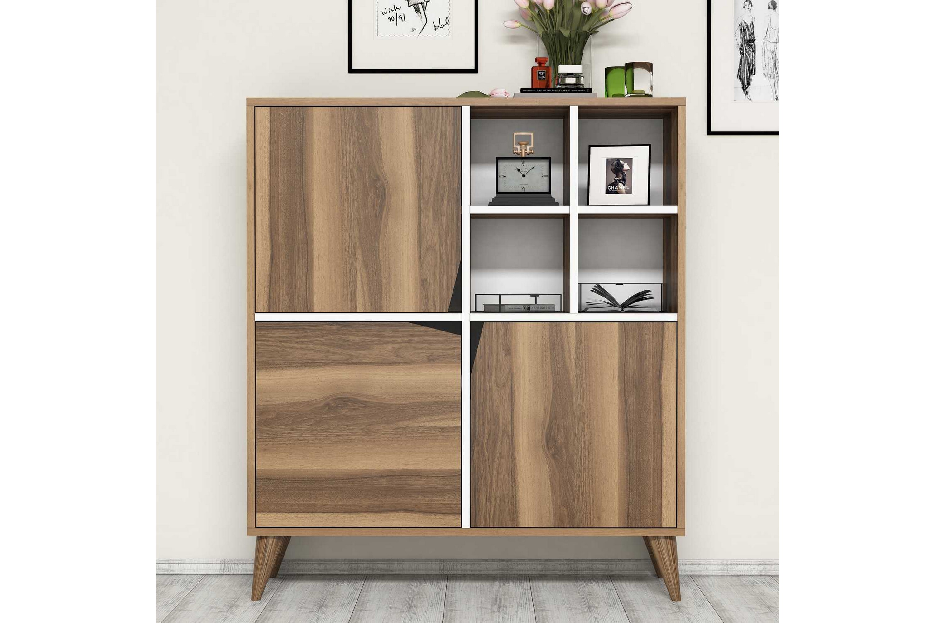 förvaringsskåp amtorp 100 cm - brunvit