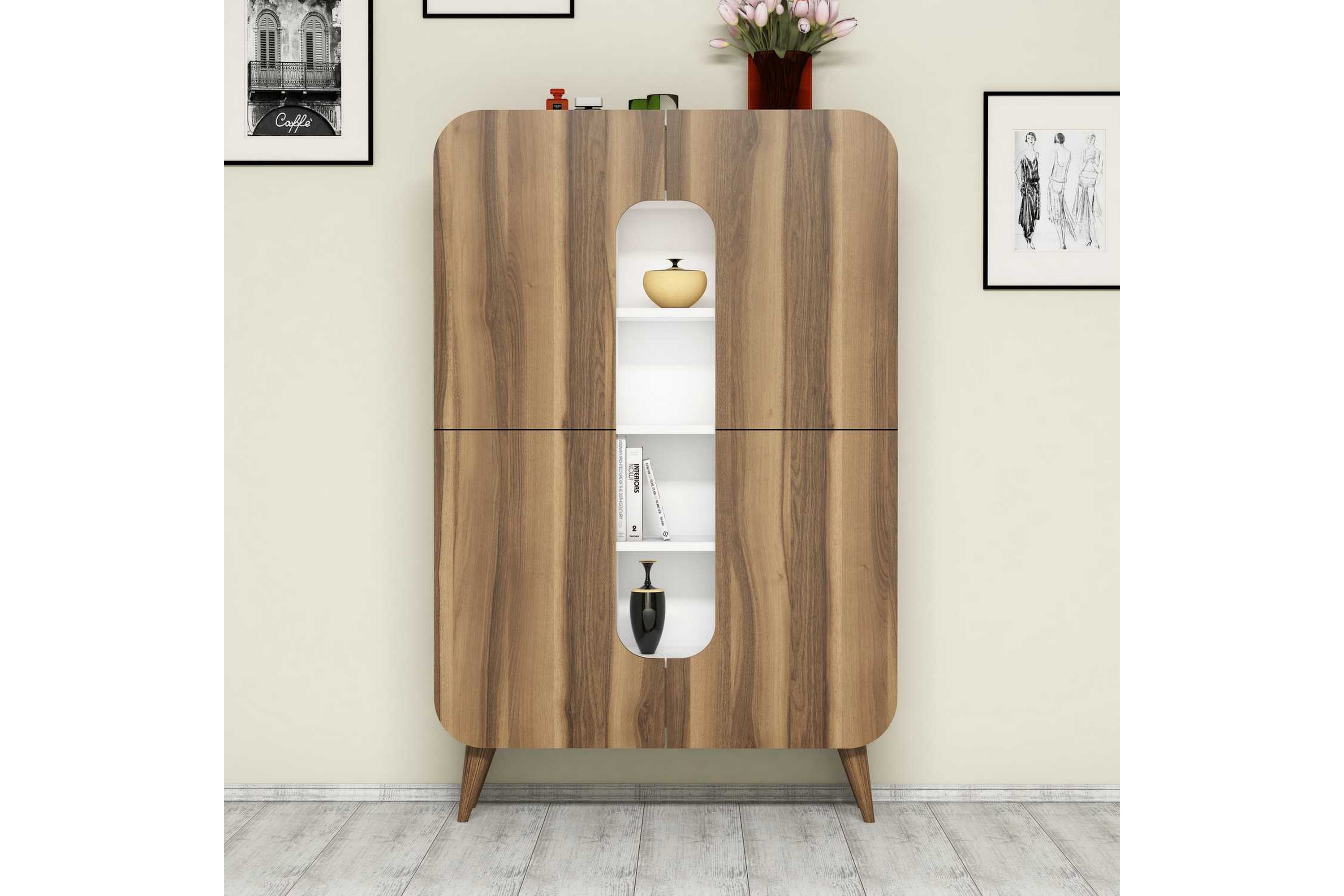 förvaringsskåp amtorp 108 cm - brunvit