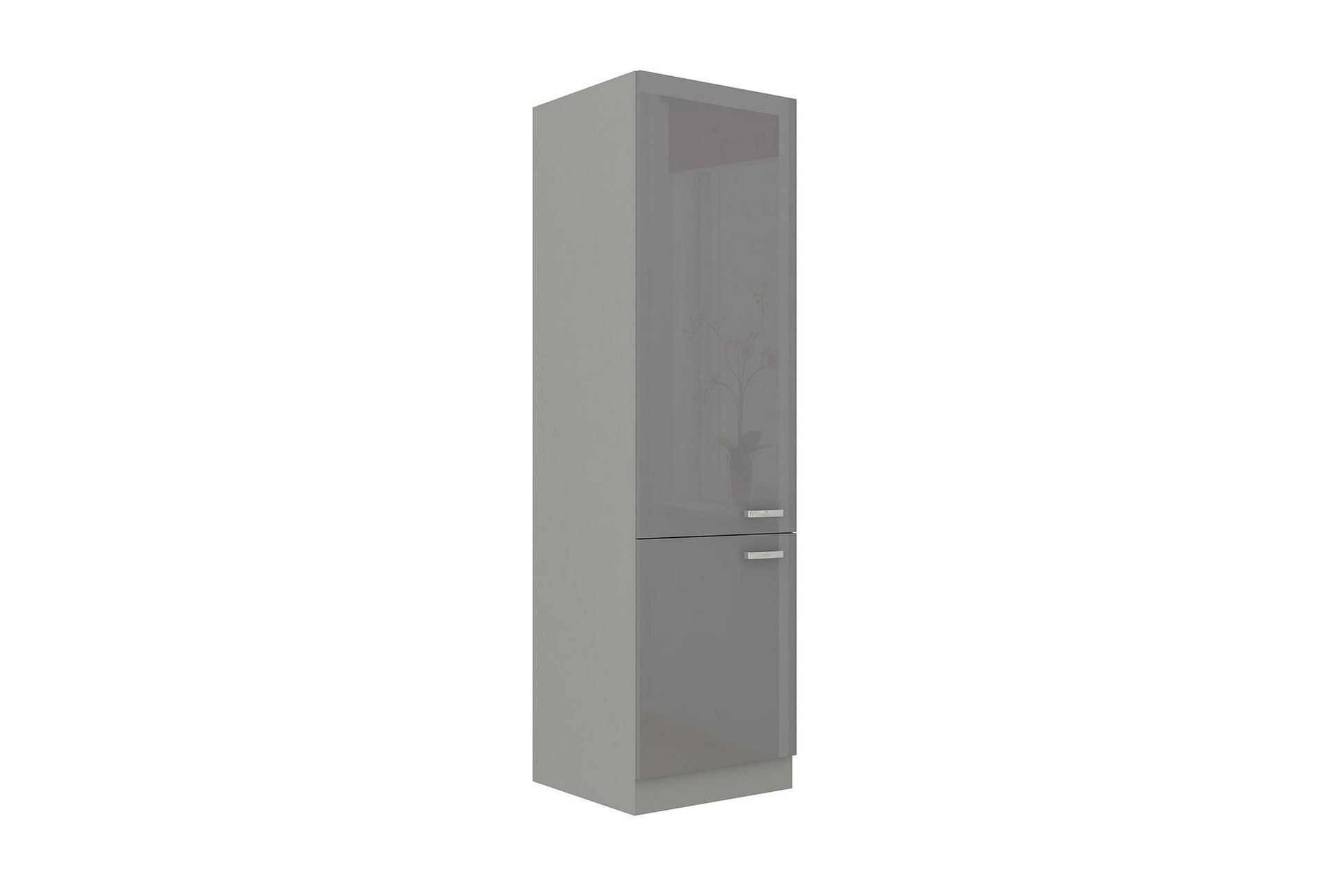 Grey Skåp med dörrar 40x57x210 cm - Grå/Vit