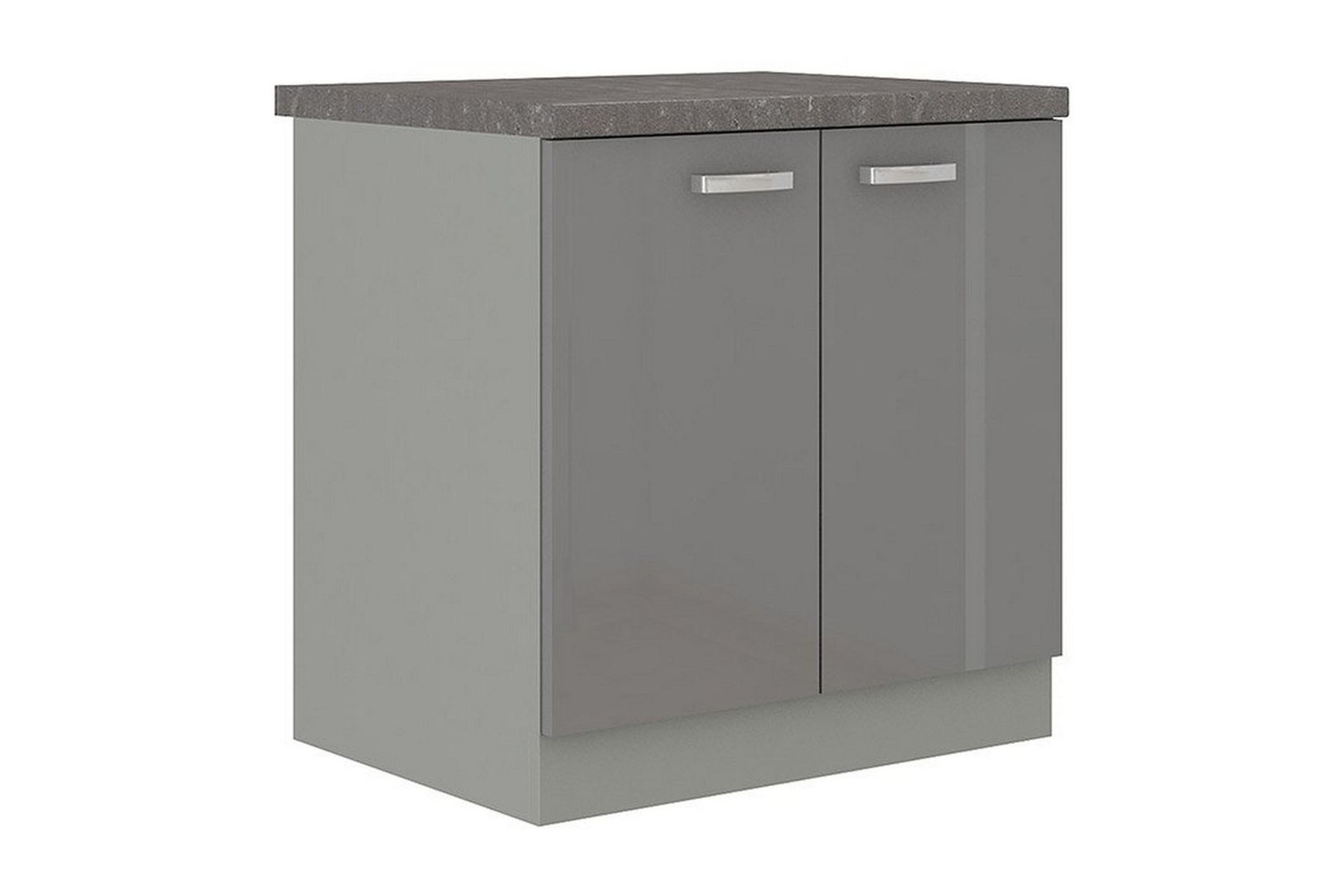 Grey Skåp med dörrar 80x60x82 cm - Grå