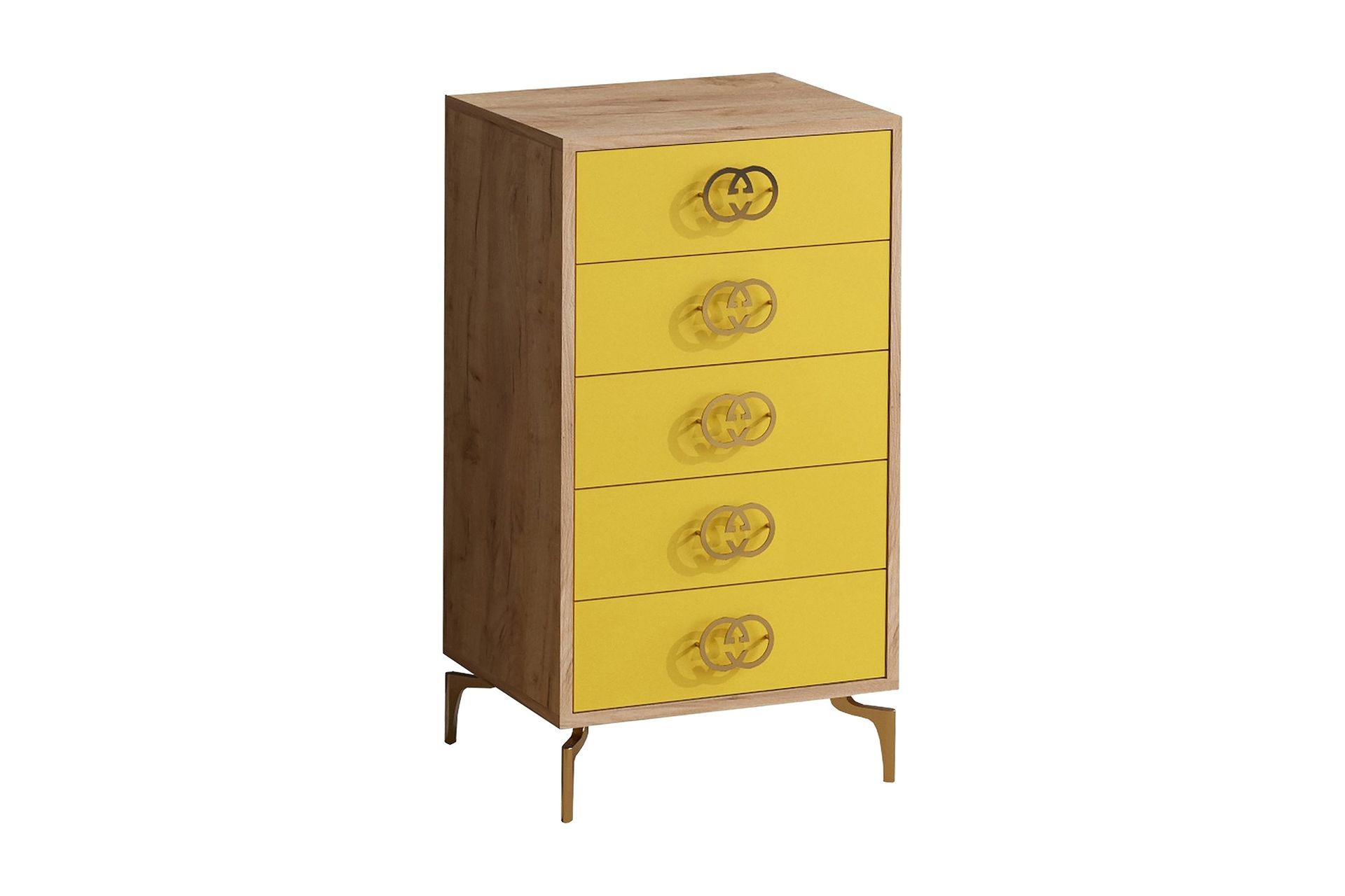 highboard 40x50 cm - guld/natur/gul