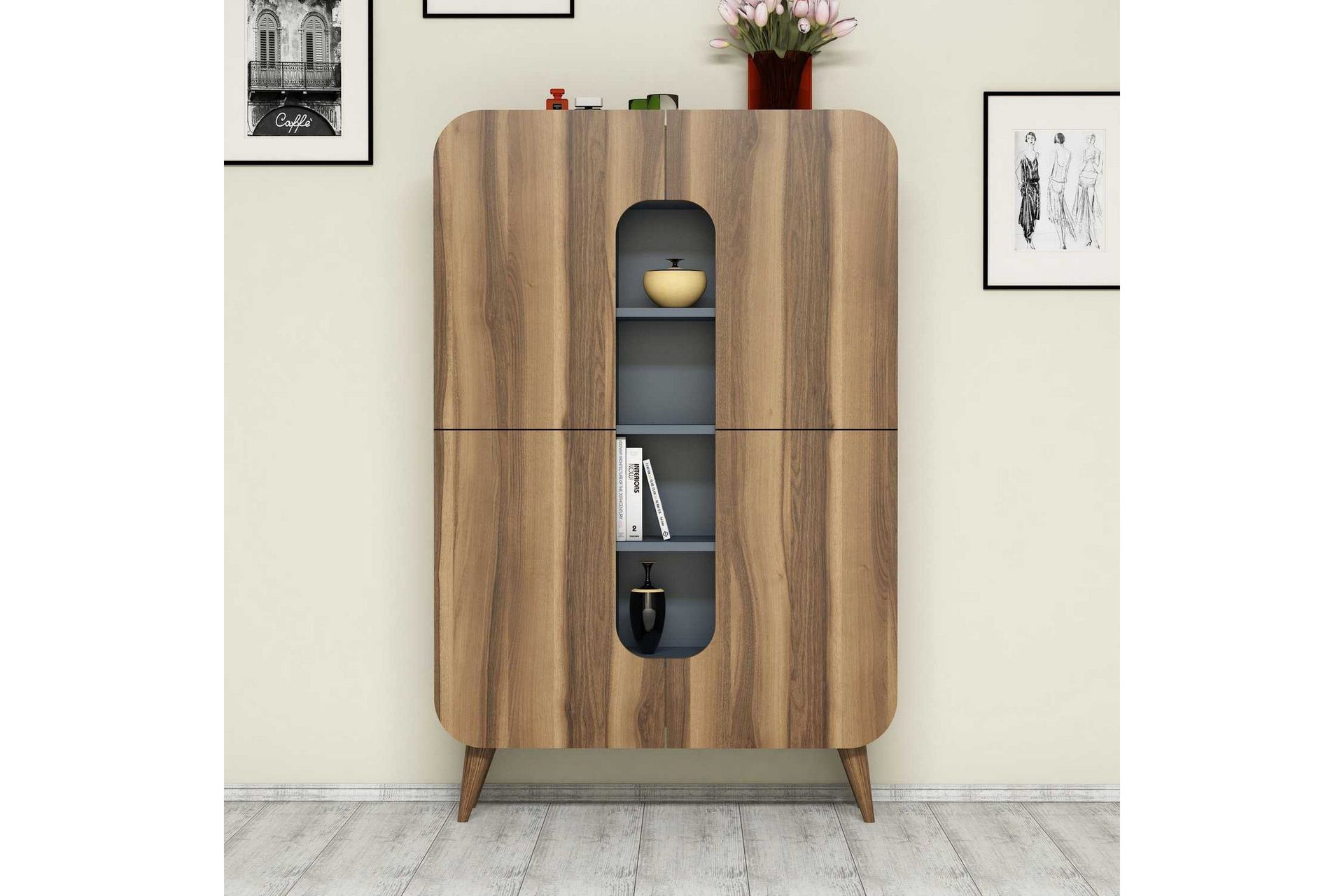 Hovdane F&ouml;rvaringssk&aring;p 108 cm - Brun/Bl&aring;