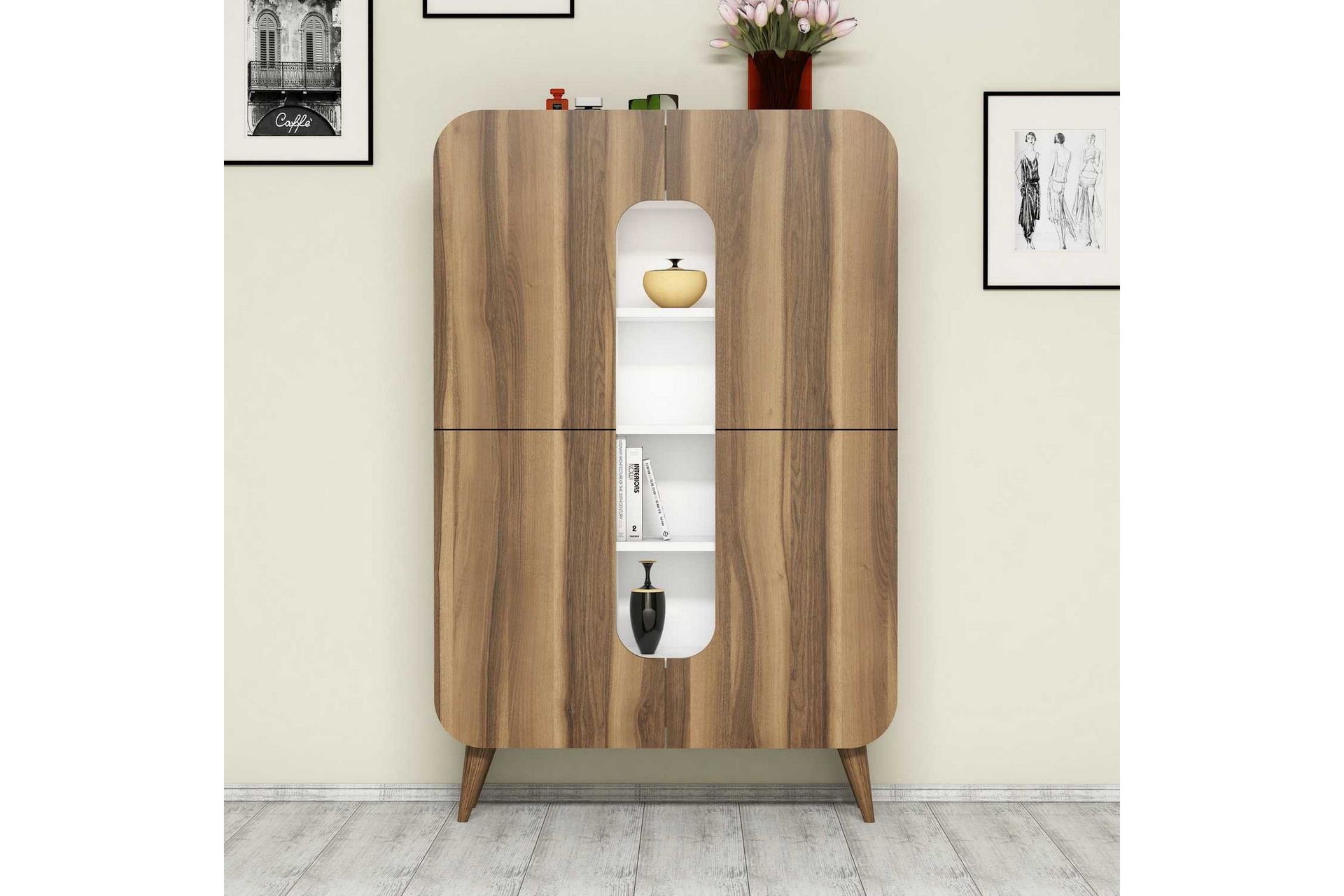 Hovdane F&ouml;rvaringssk&aring;p 108 cm - Brun/Vit