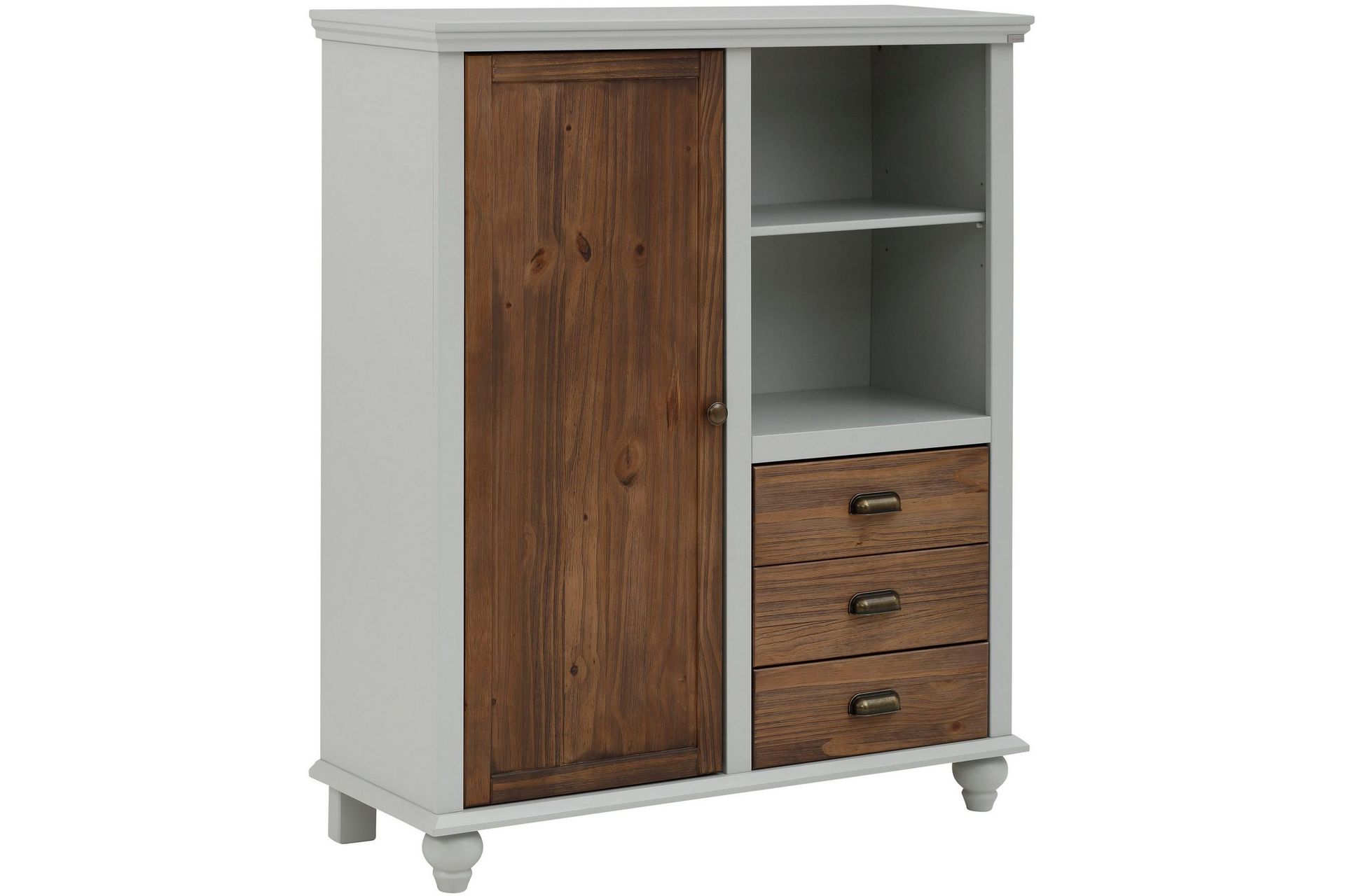 Kagami Highboard - Gr&aring;/Brun