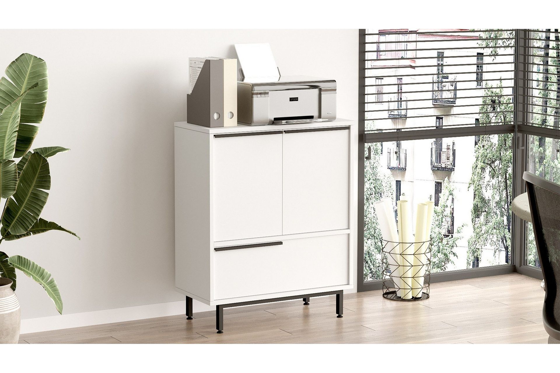 Liyakat Highboard - Vit