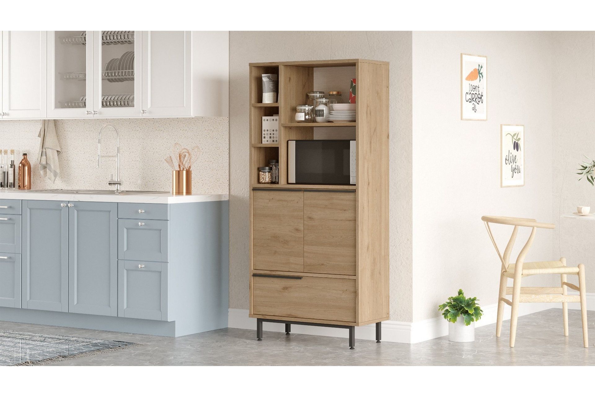 liyakat högskåp - valnöt