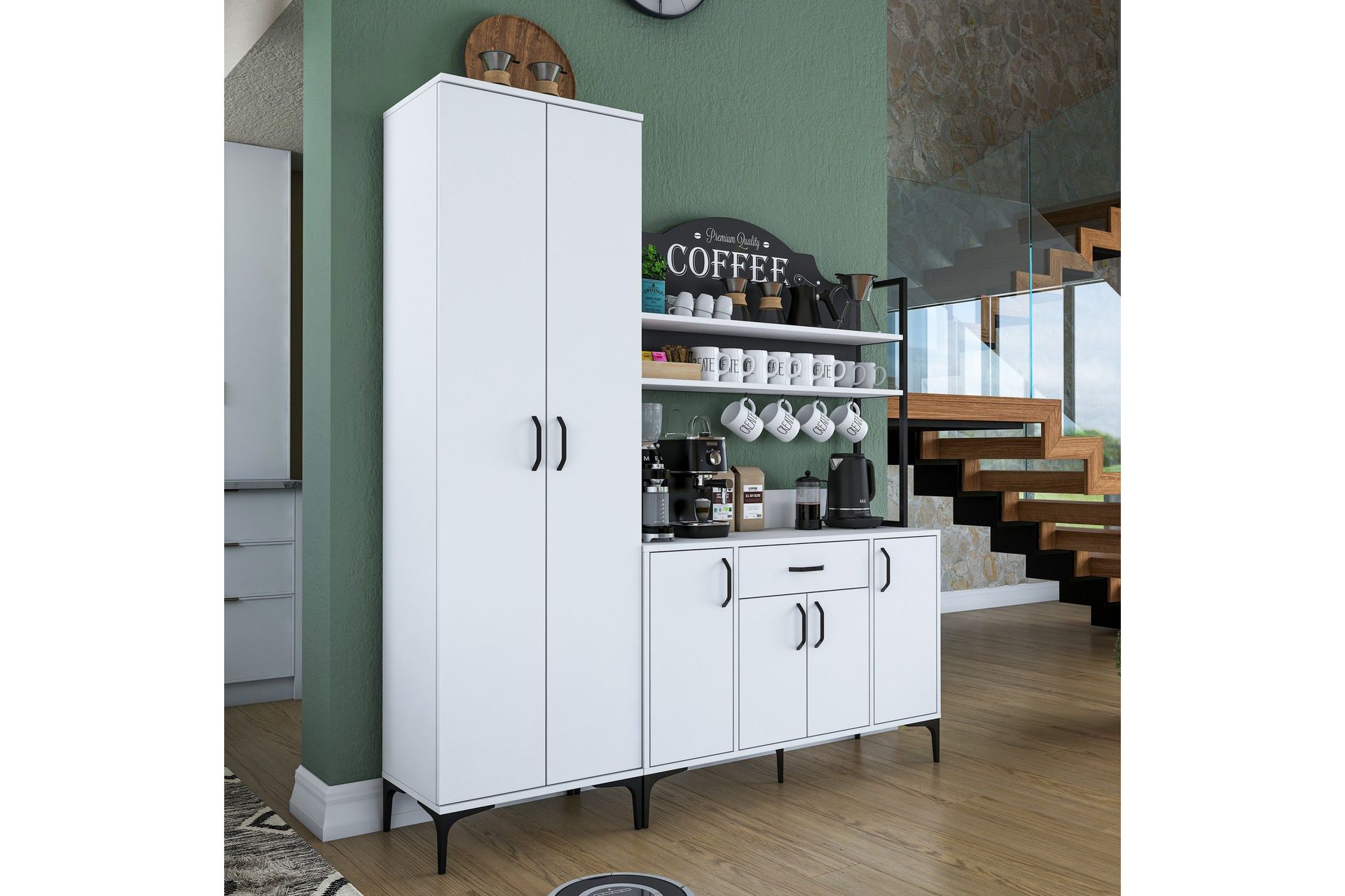 Manorma Highboard - Vit
