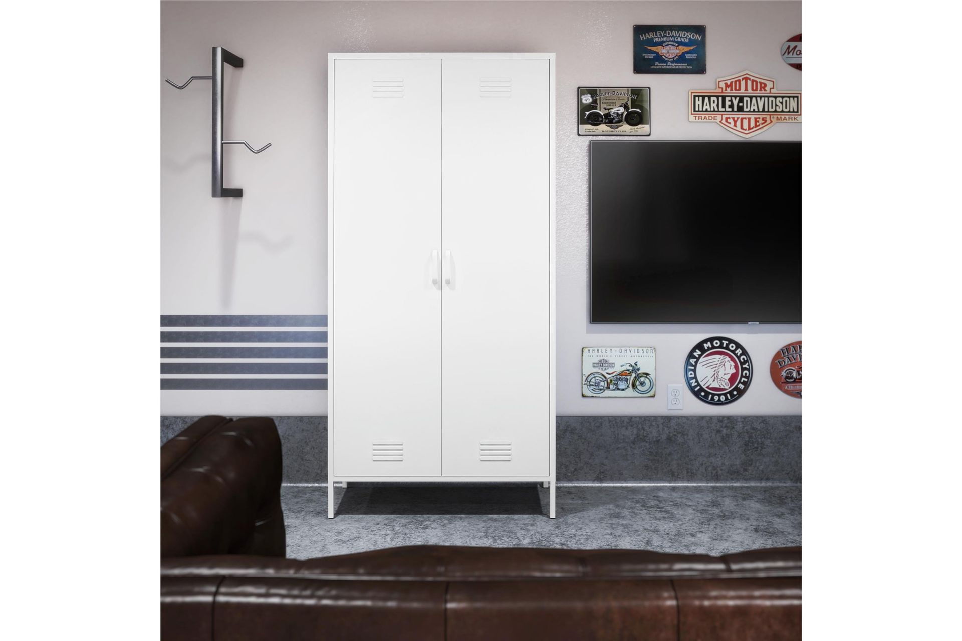 Mission District Highboard Vit - Dorel Home