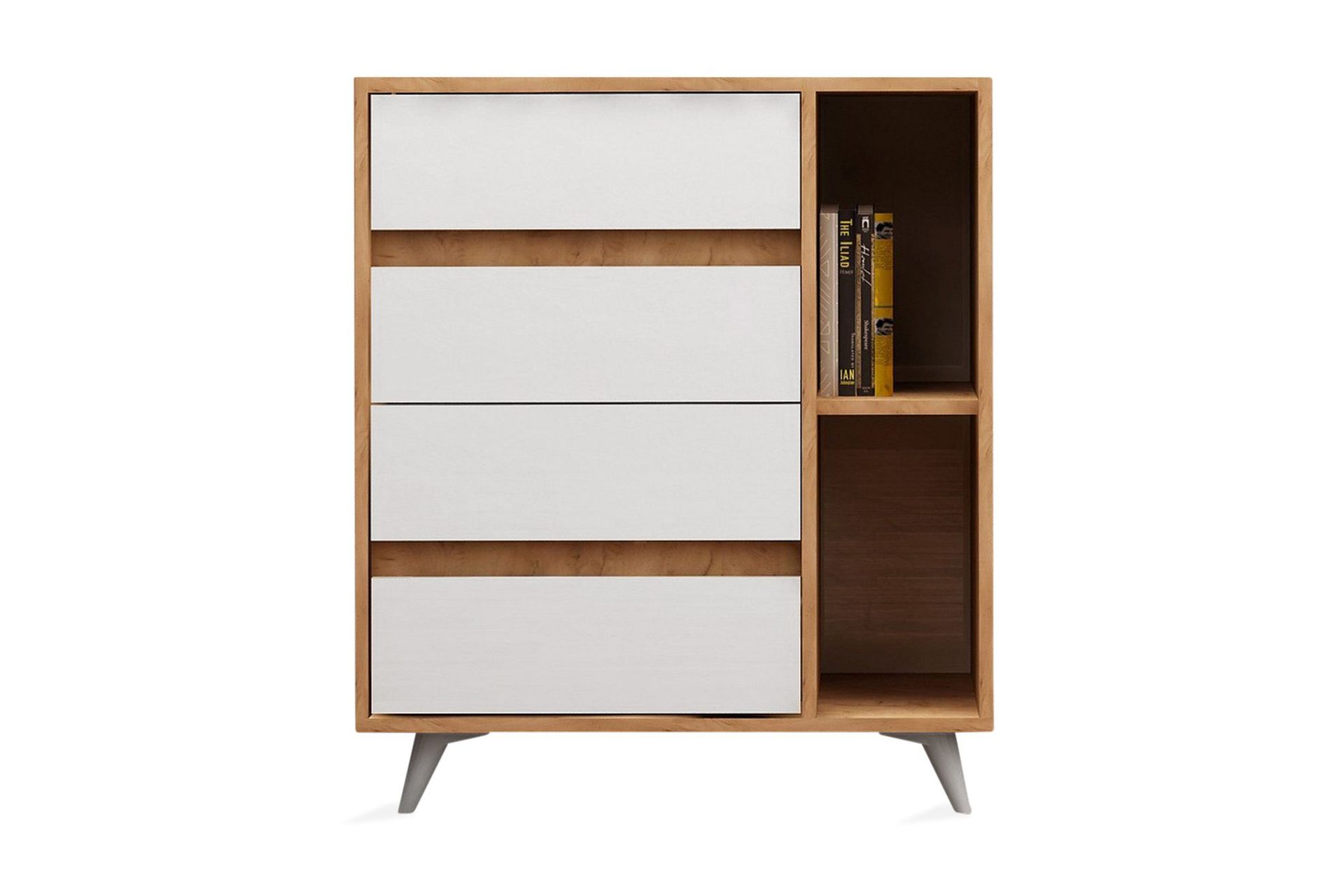 Mod Design F&ouml;rvaringssk&aring;p - Tr&auml;/Vit