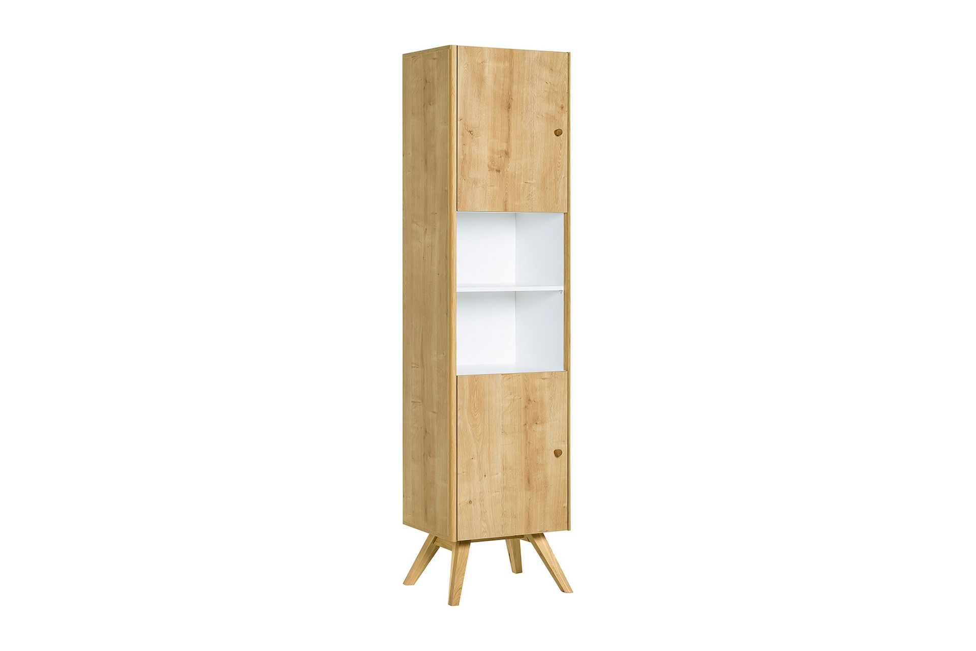 Nature Vitrinsk&aring;p 40 cm djup 50,5 cm bred 207,5 cm h&ouml;g Tr&auml; Ek Glas - Natur