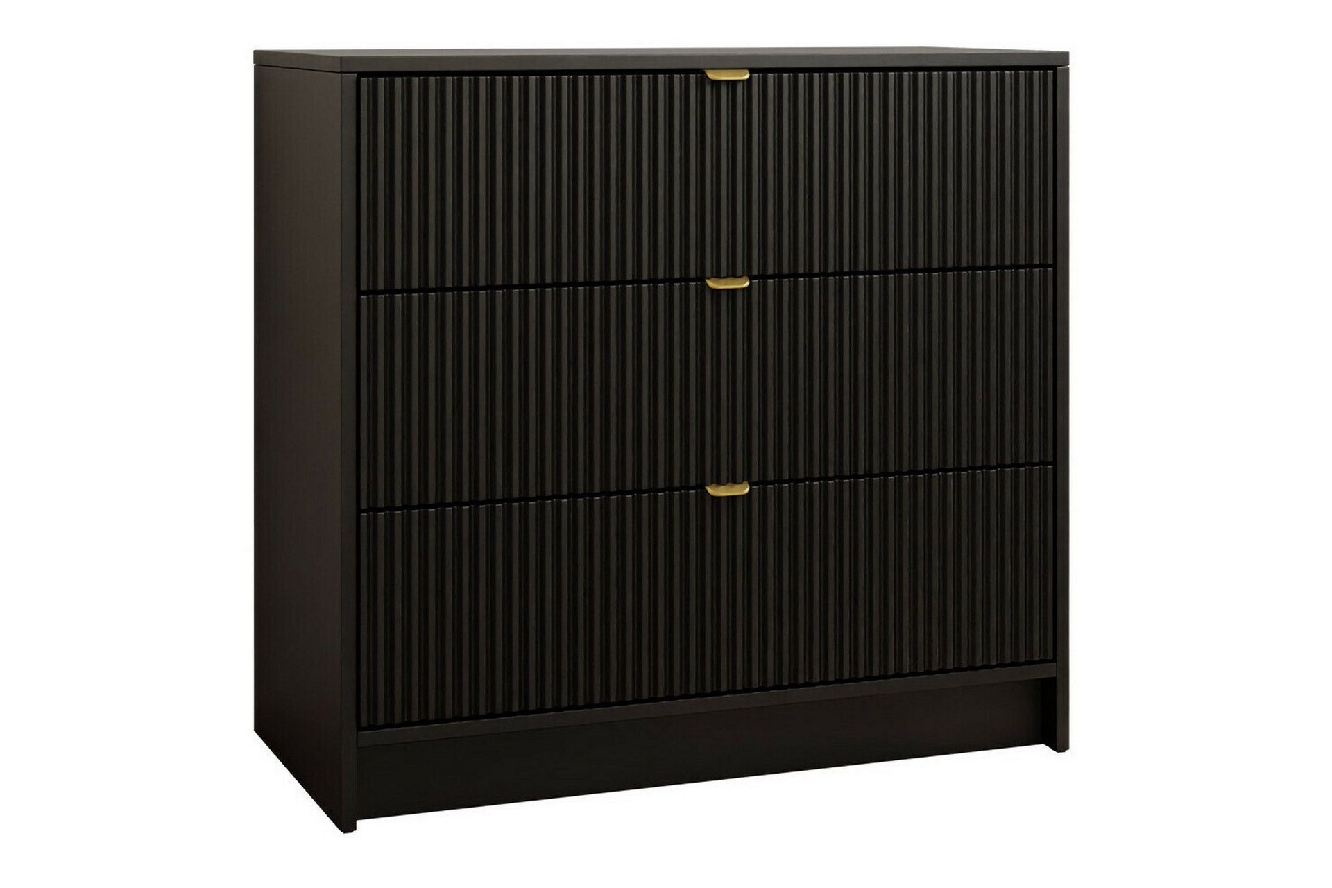 Novaj H&ouml;g byr&aring; 80x40x75 cm i Tr&auml; med F&ouml;rvaringsl&aring;dor - Svart