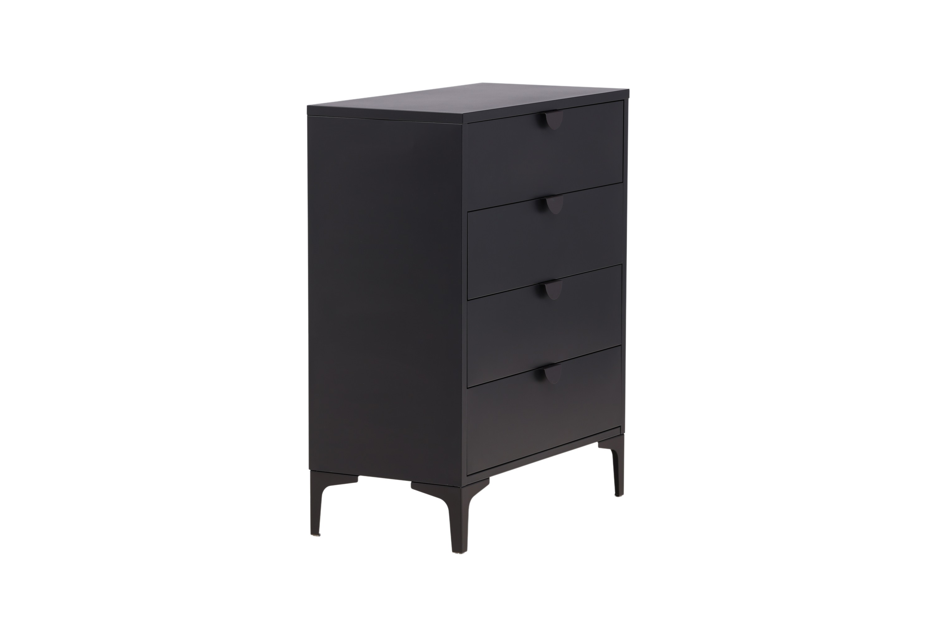 Piring Skåpsbyråmed fyra lådor 78x40x117 cm Svart