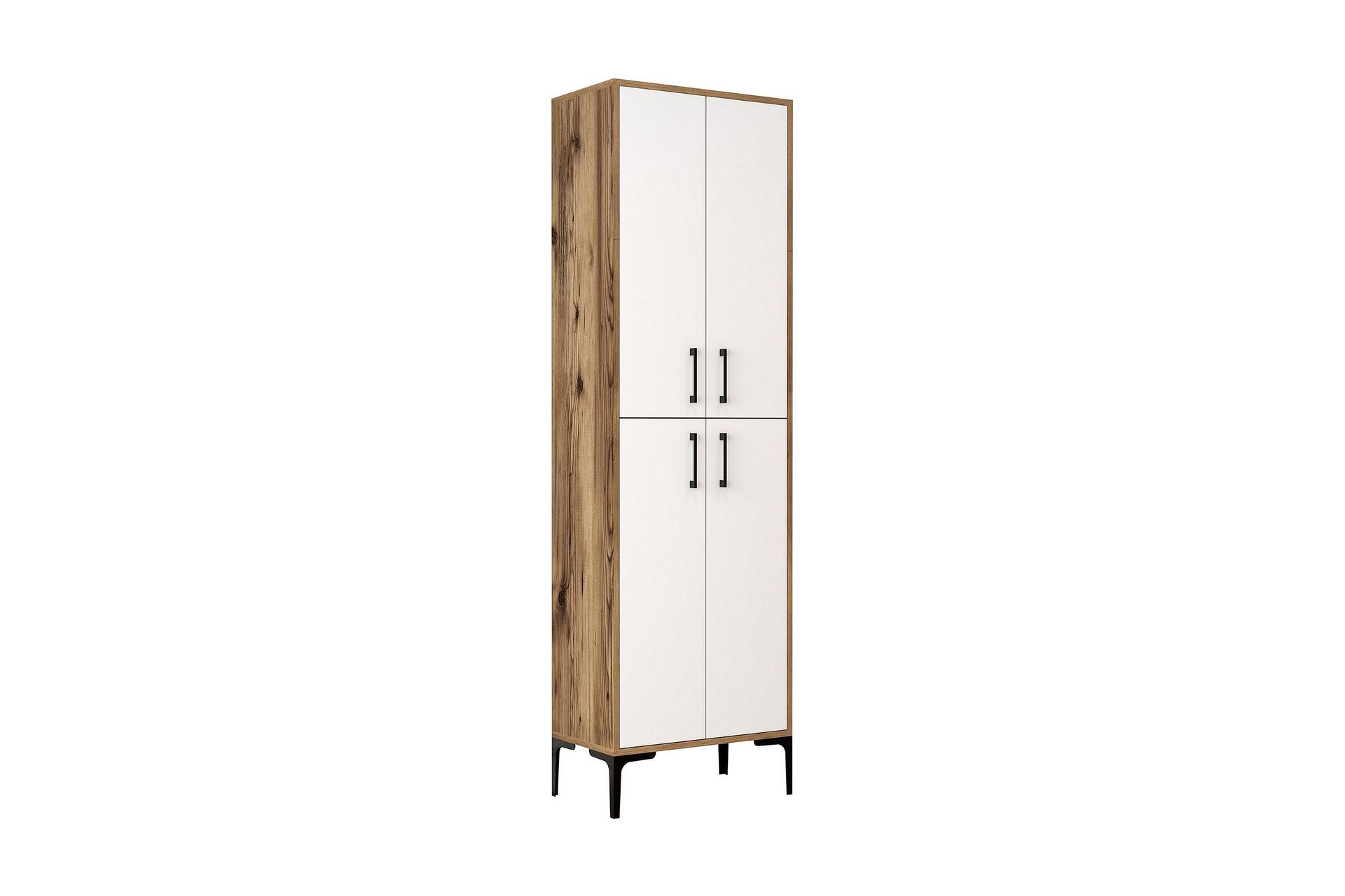 Retzow Highboard 60x35 cm - M&ouml;rkbrun/Vit