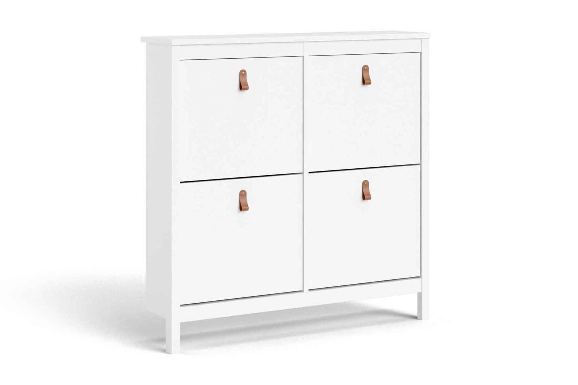 skoskåp osterholm 25x102 cm - vit/natur