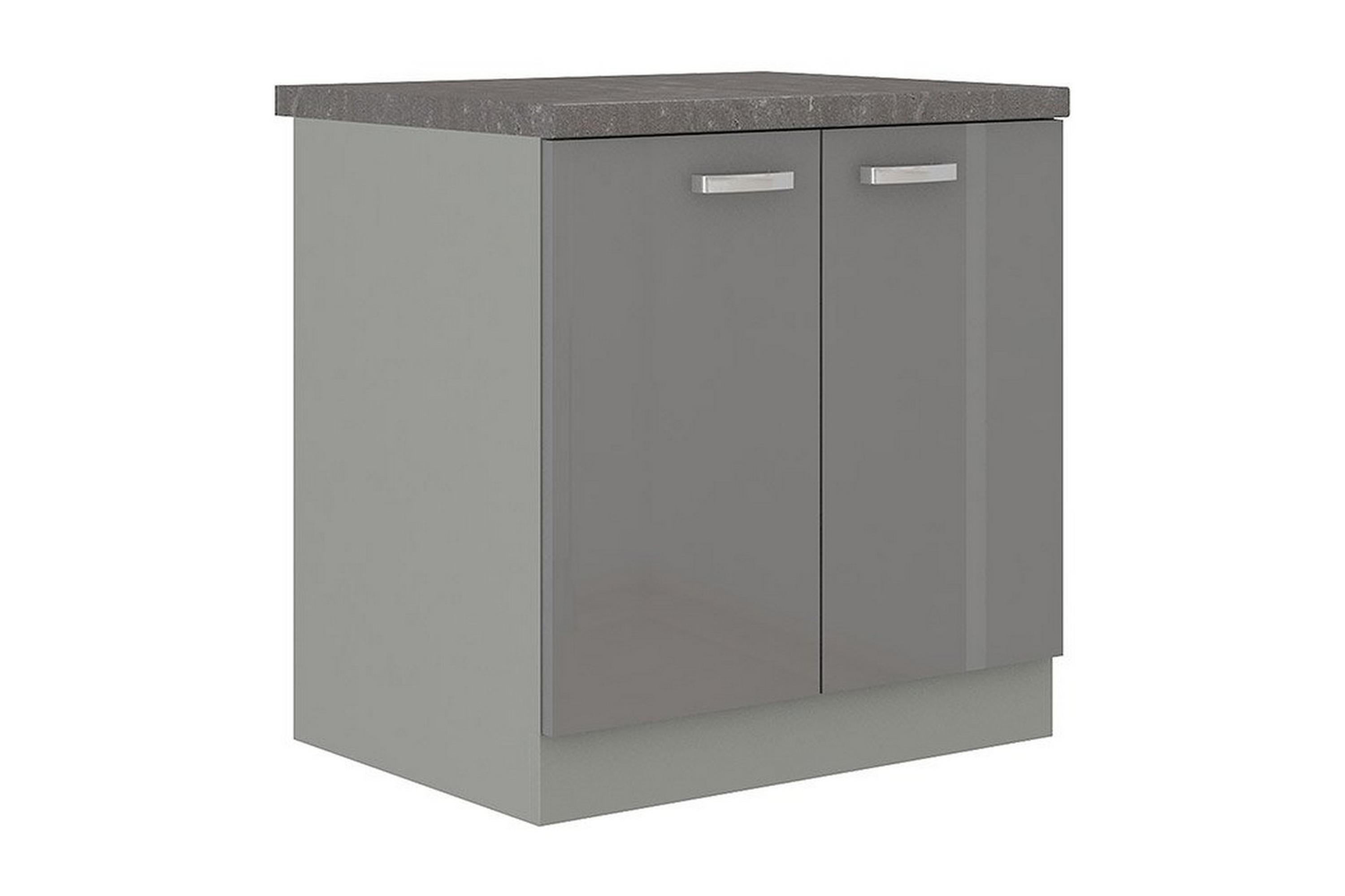 Skåp med dörrar Grey 80x60x82 cm Grå