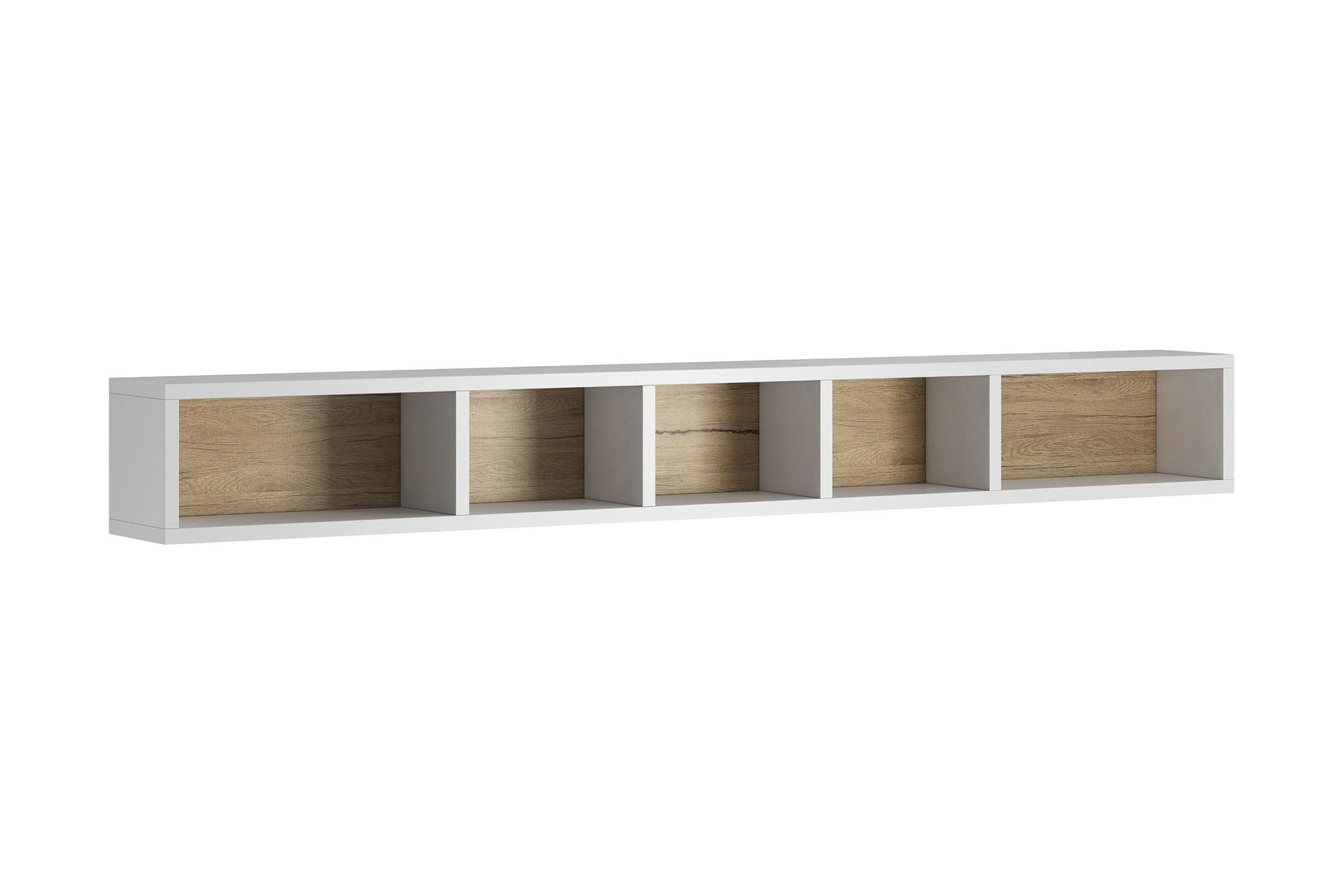 Toreno Highboard 19x169 cm - Vit/Natur