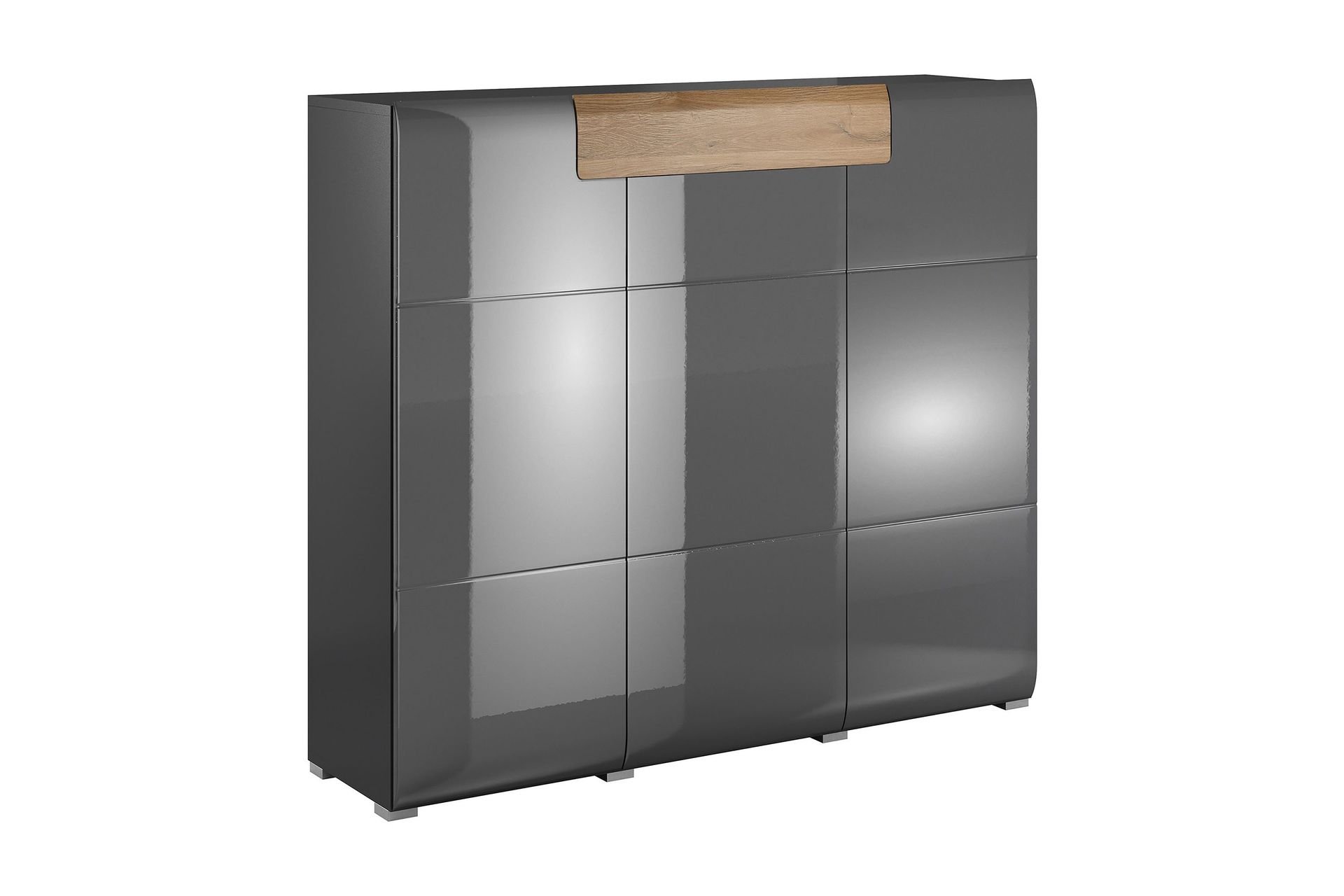 Toreno Highboard 39x147 cm - Antracit/Natur