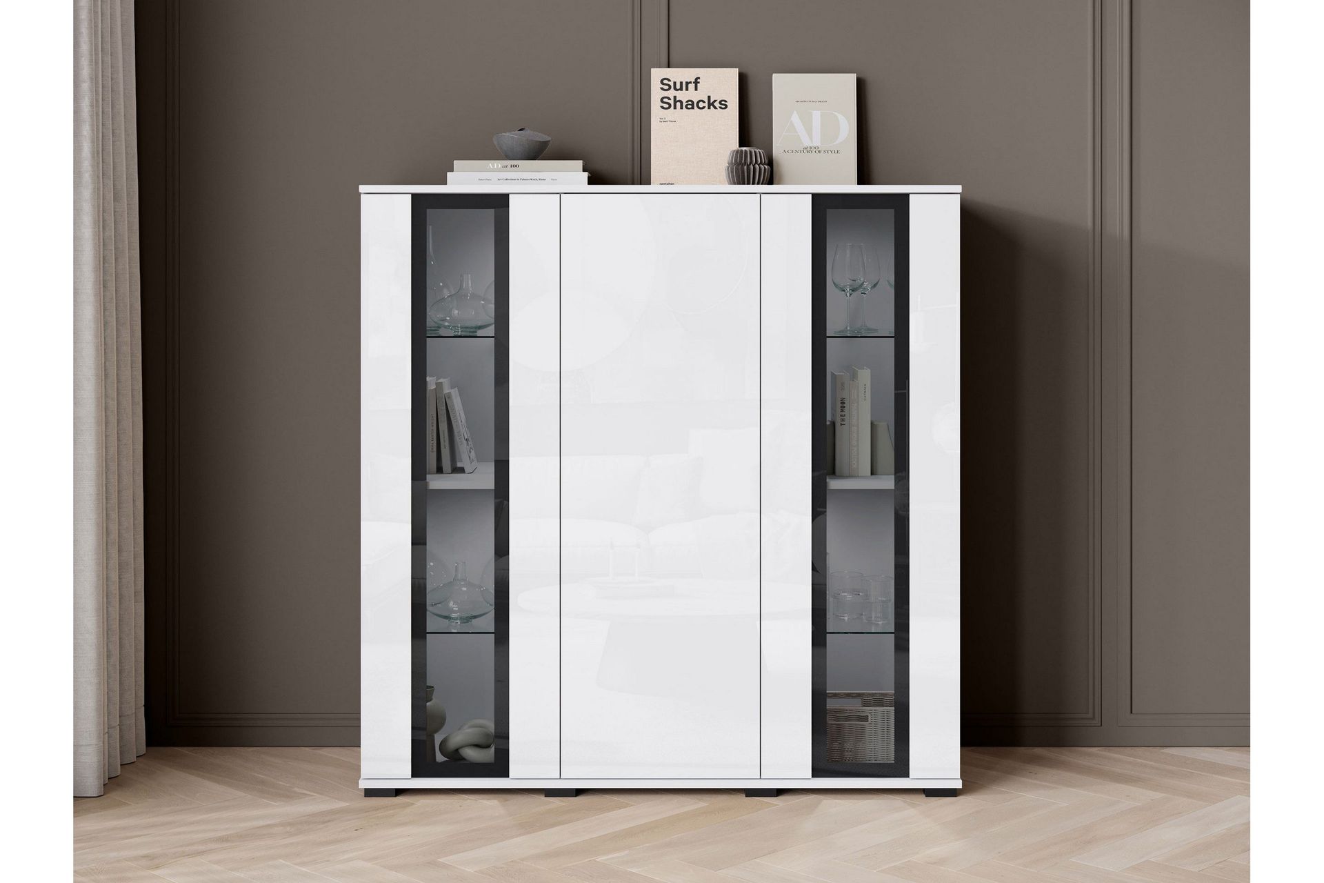 Gamal Highboard - Brun