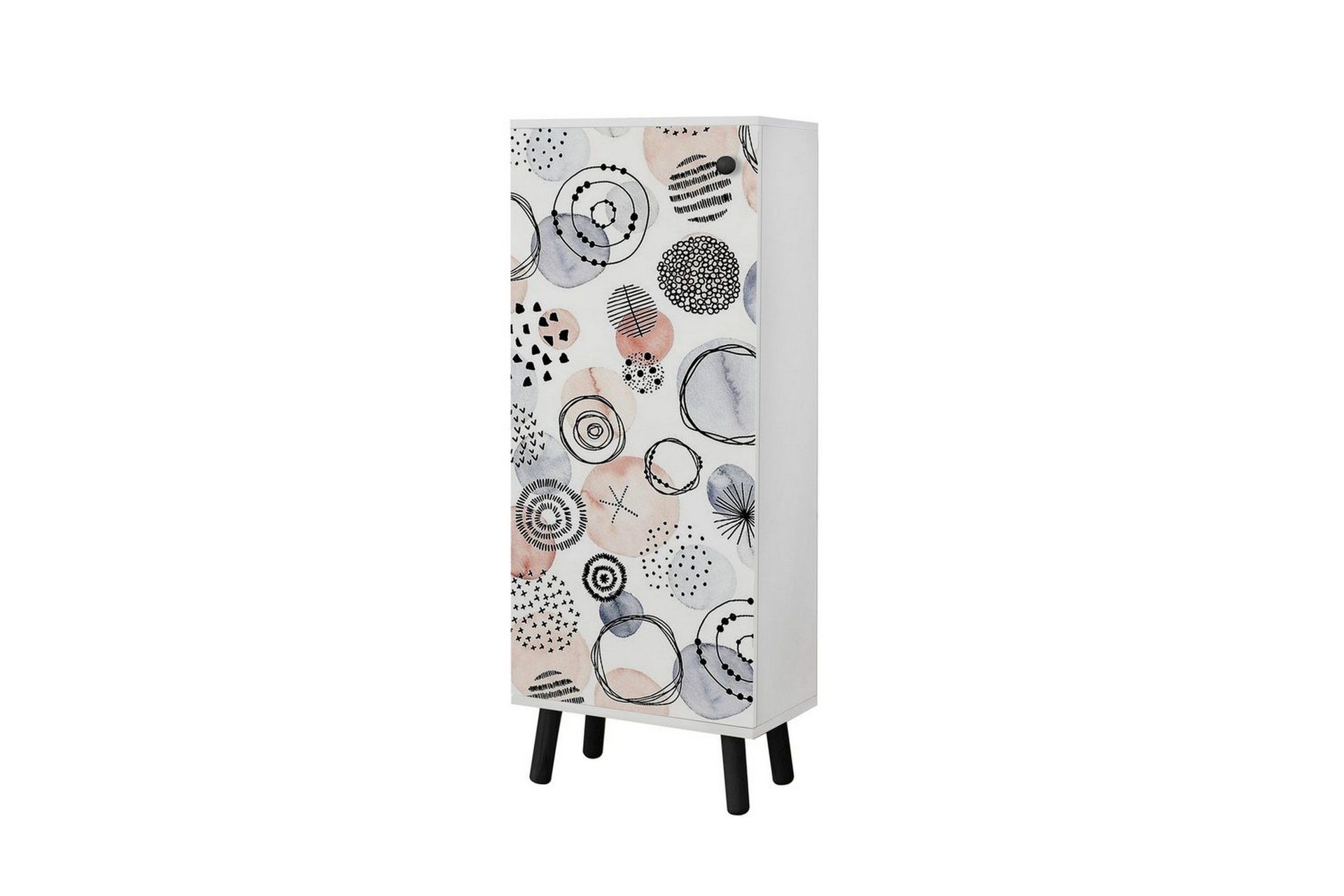 gelsgan skoskåp 50 cm - vit/svart