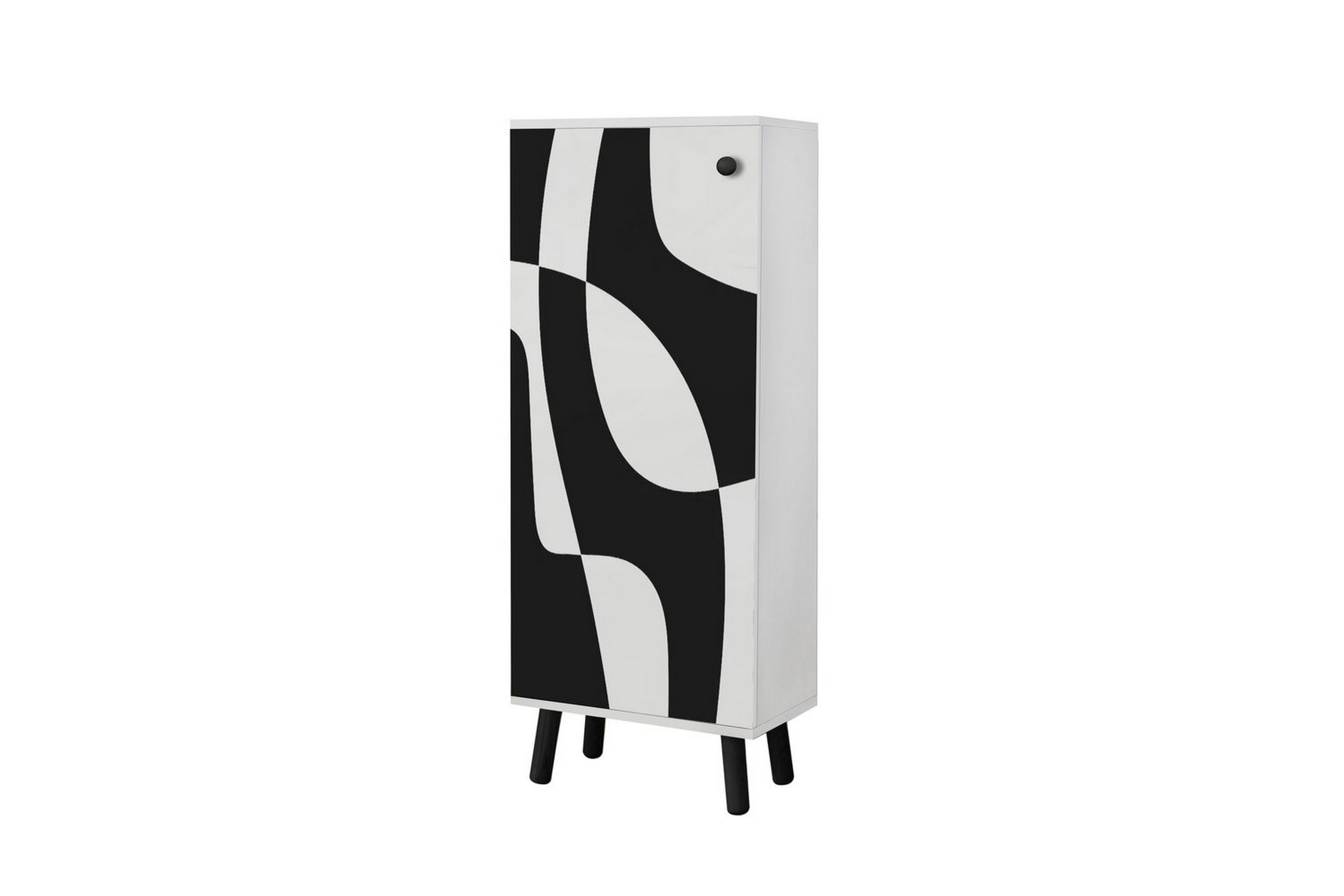 gelsgan skoskåp 50 cm - vit/svart