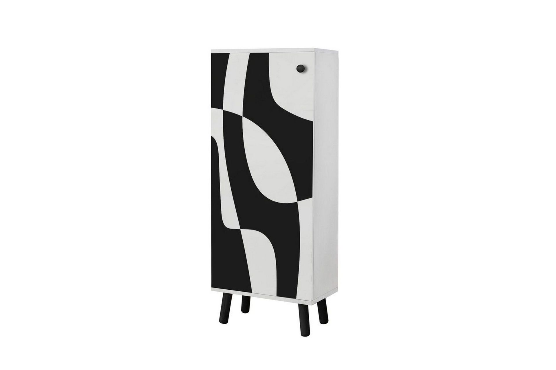 gelsgan skoskåp 50 cm - vit/svart