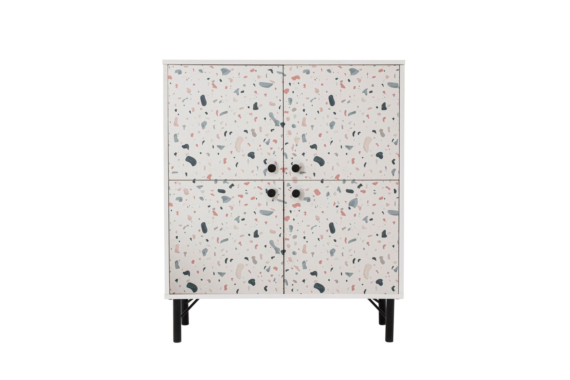 terrazzo highboard 95x111 cm vit - hanah home