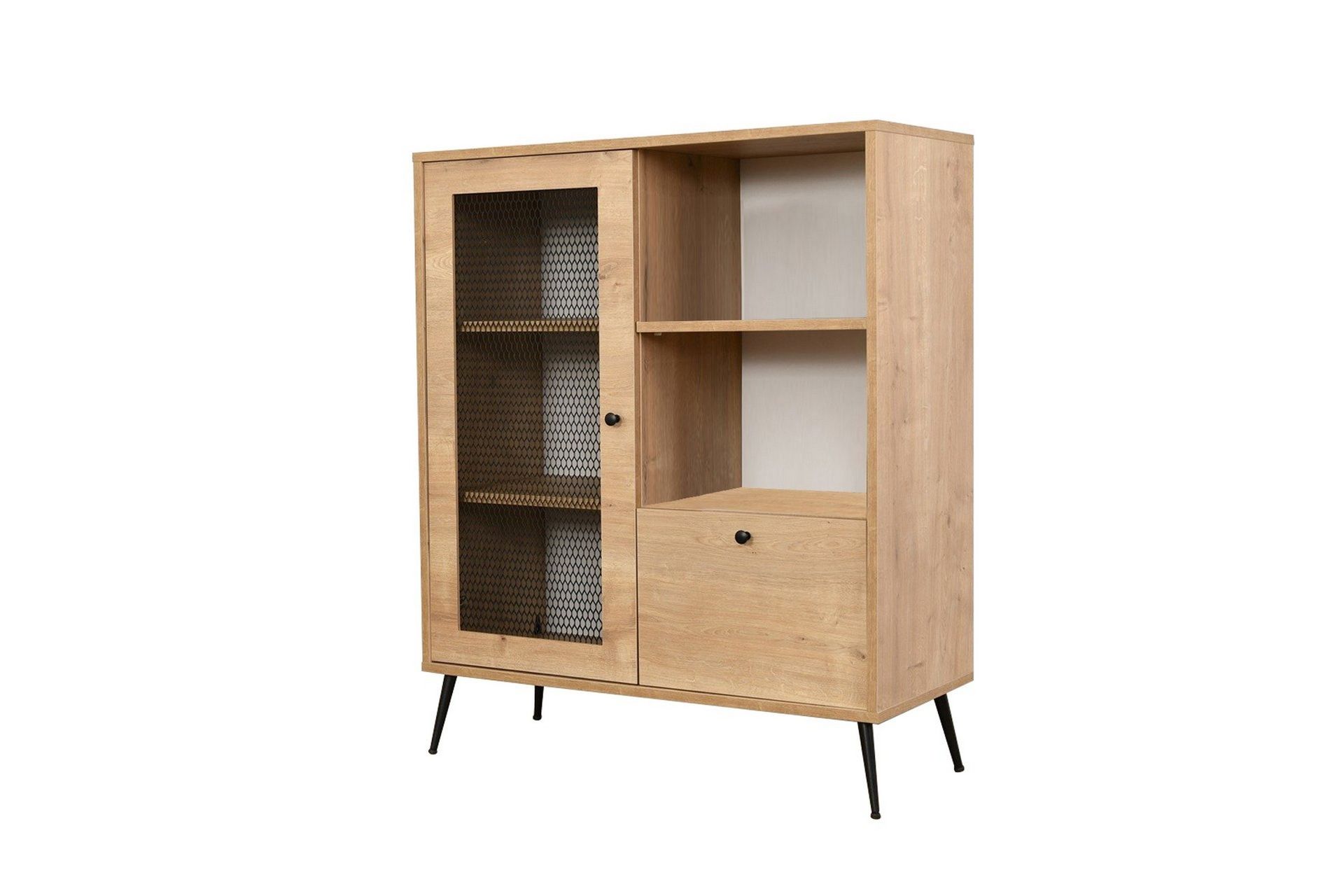 Huff L&aring;gt Vitrinsk&aring;p 40 cm djup 90 cm bred 110 cm h&ouml;g Tr&auml; Ek - Ek