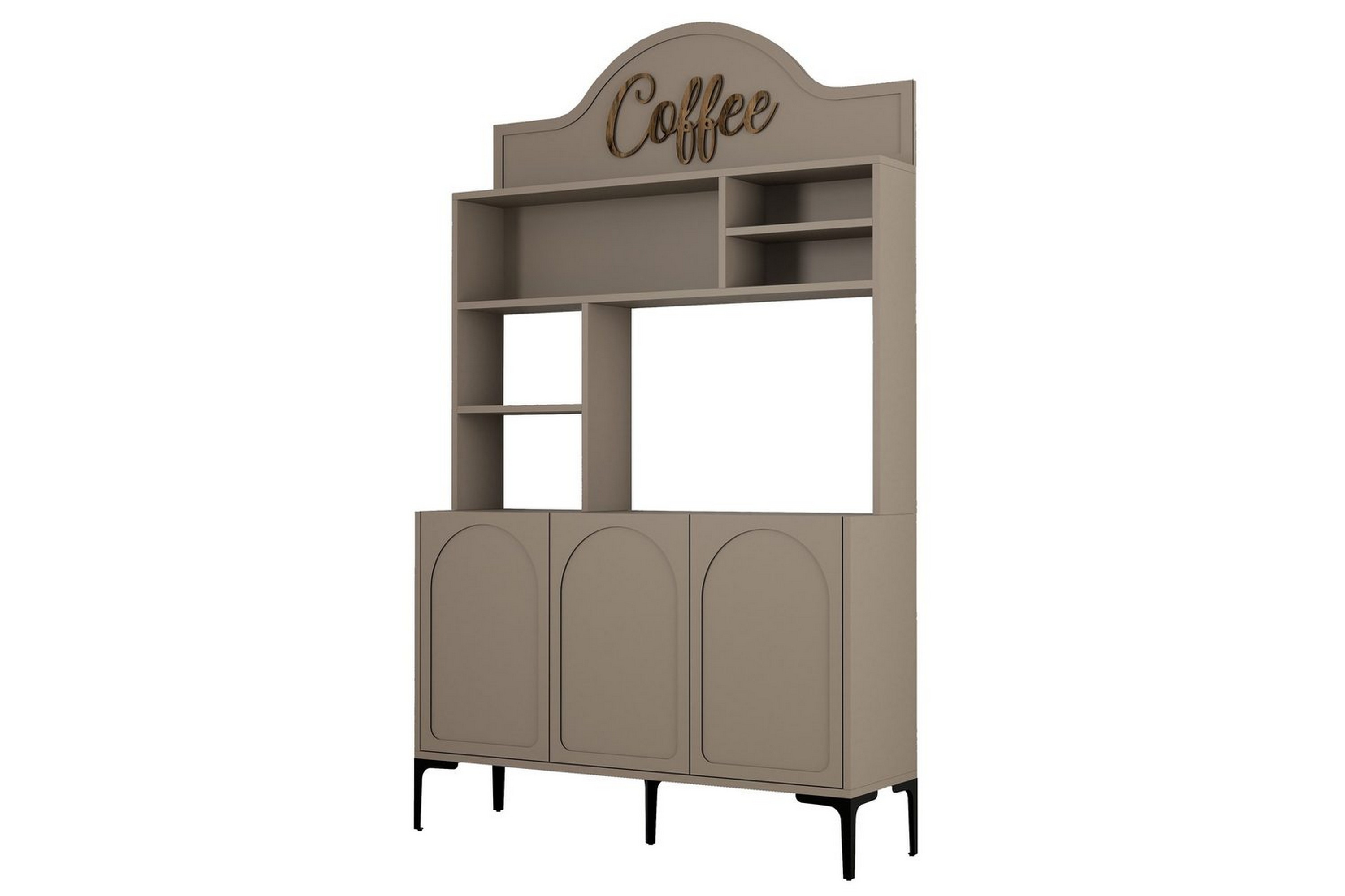 kaffebarskåp hazim tre atlas / svart - atlas / svart